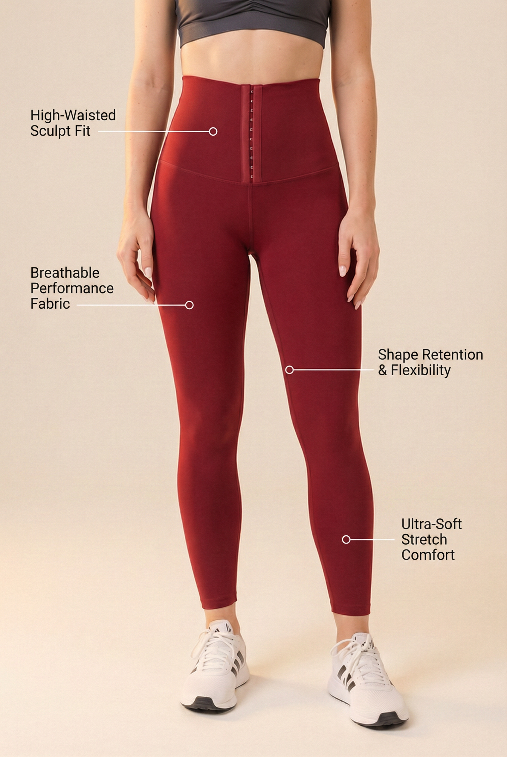 Contour Hook-Front High-Waist Legging