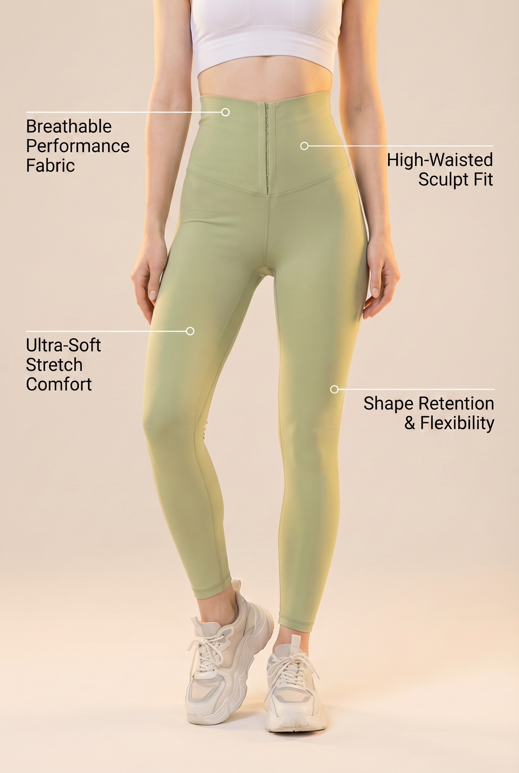 Contour Hook-Front High-Waist Legging