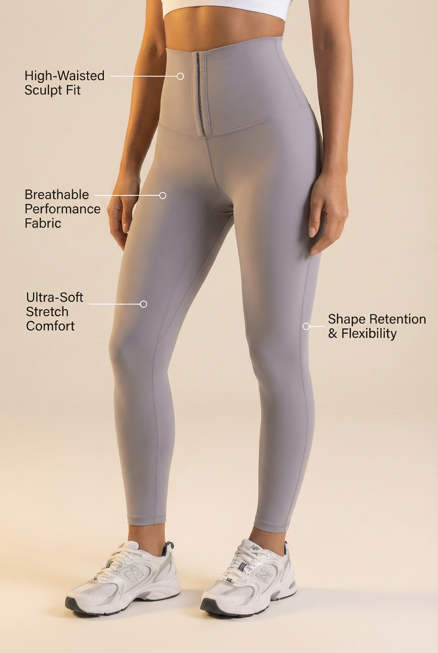 Contour Hook-Front High-Waist Legging