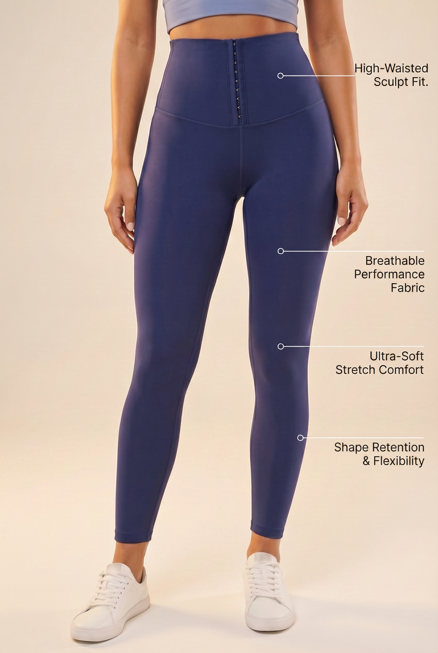 Contour Hook-Front High-Waist Legging