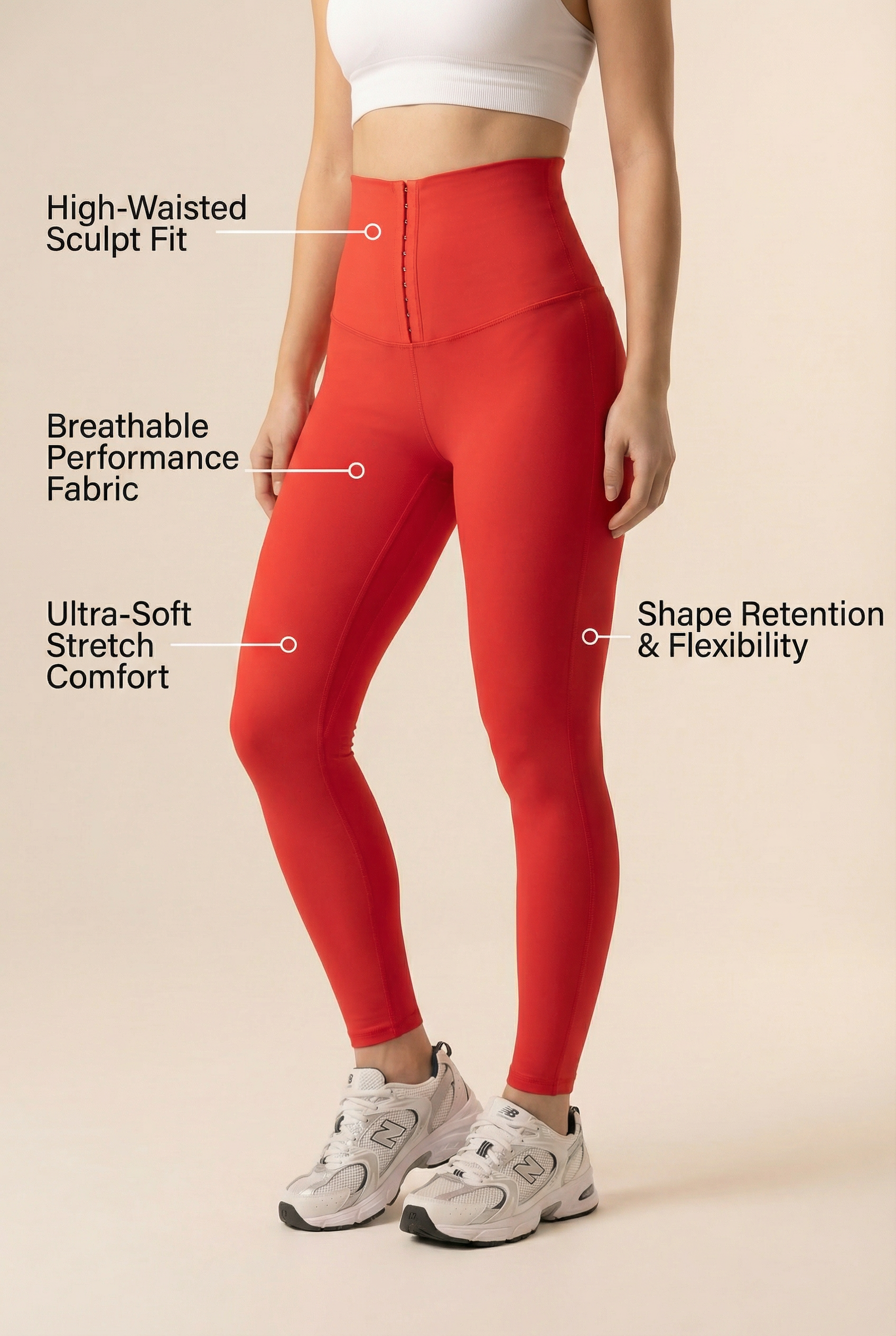 Contour Hook-Front High-Waist Legging