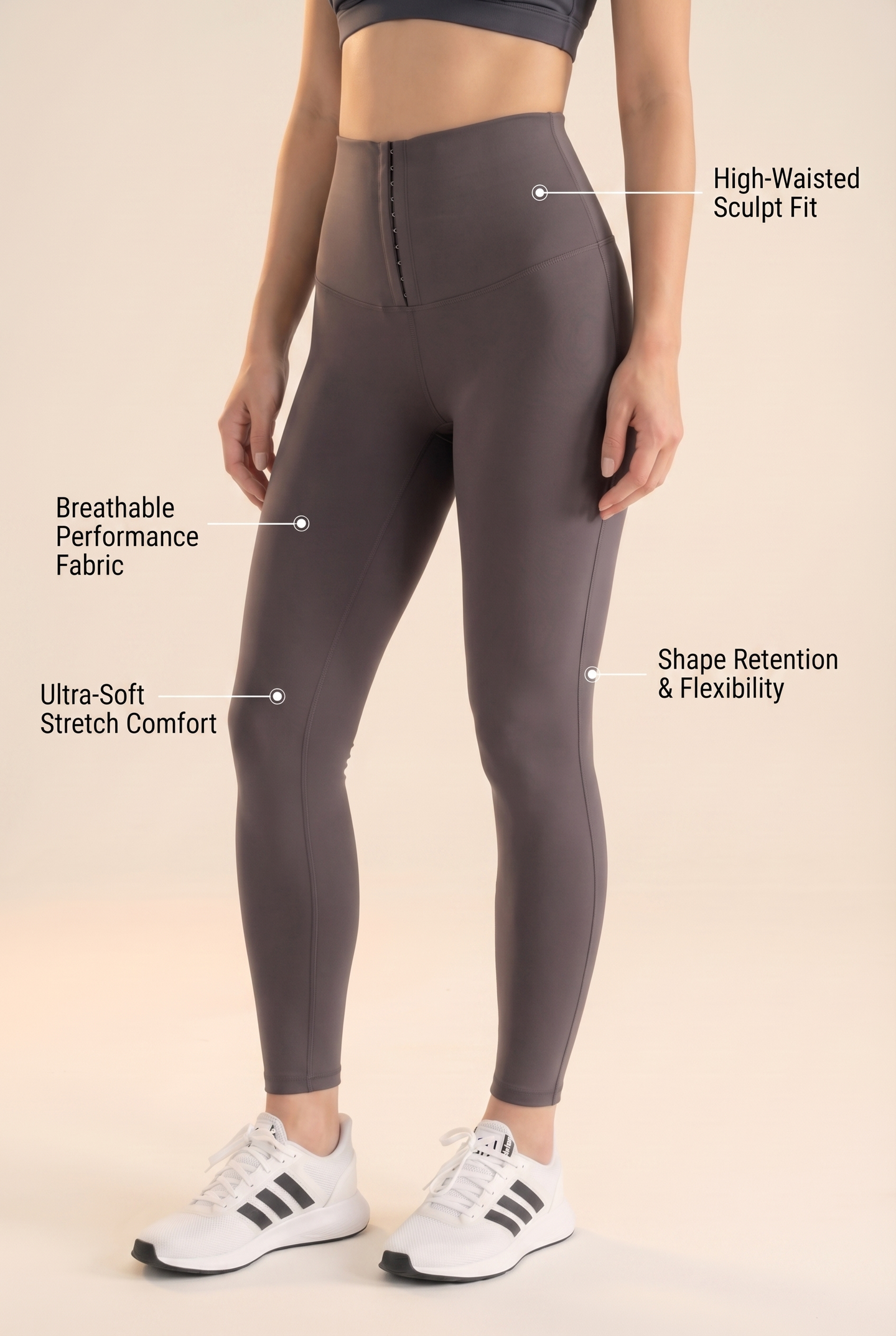Contour Hook-Front High-Waist Legging