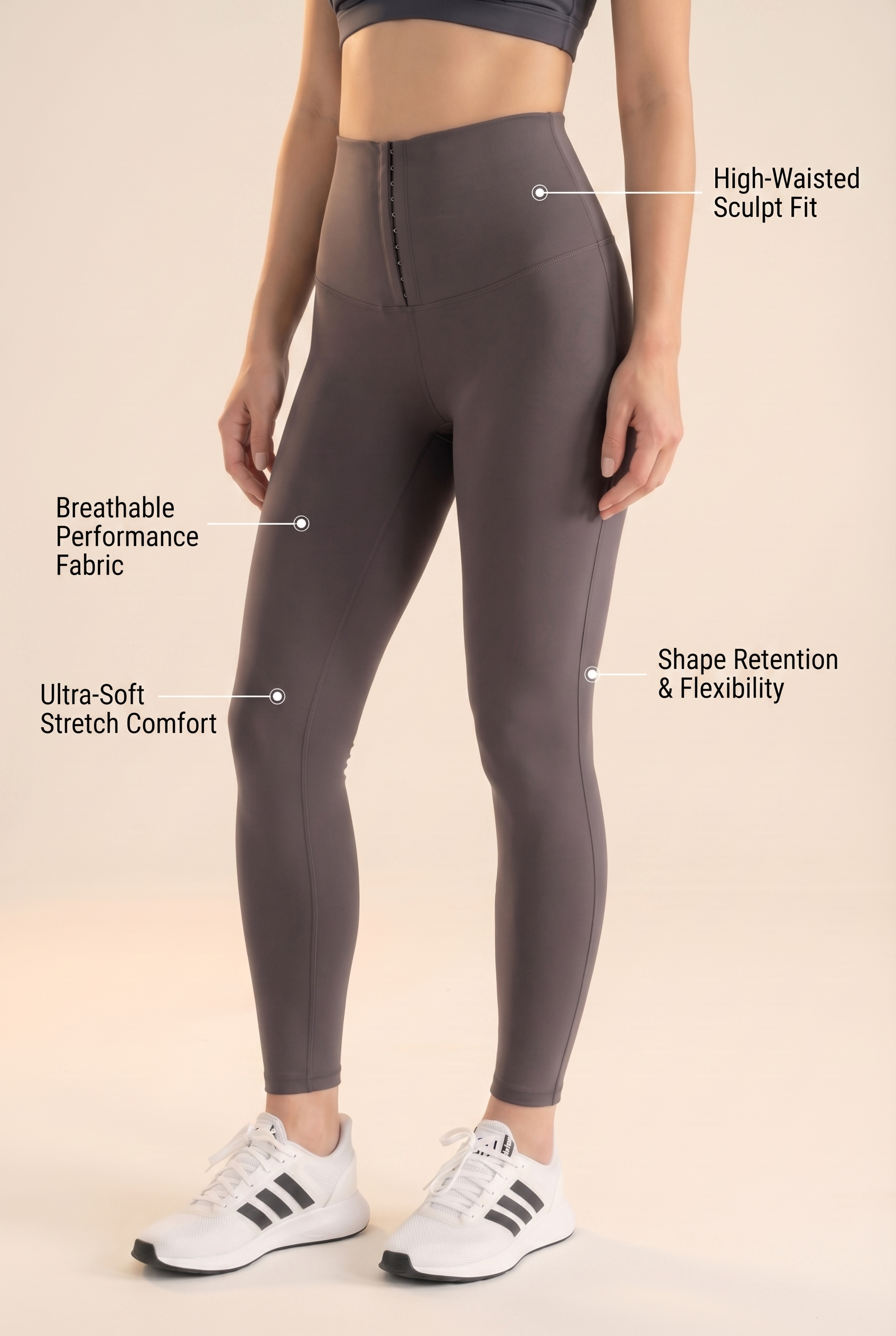 Contour Hook-Front High-Waist Legging