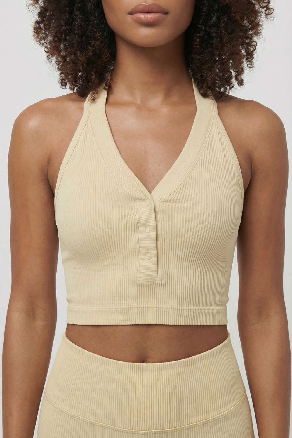 CoreFit Racerback Sports Bra in Off-White