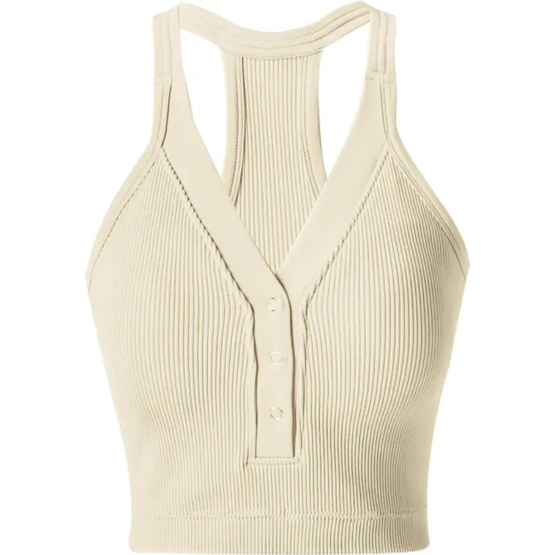 CoreFit Racerback Sports Bra in Off-White