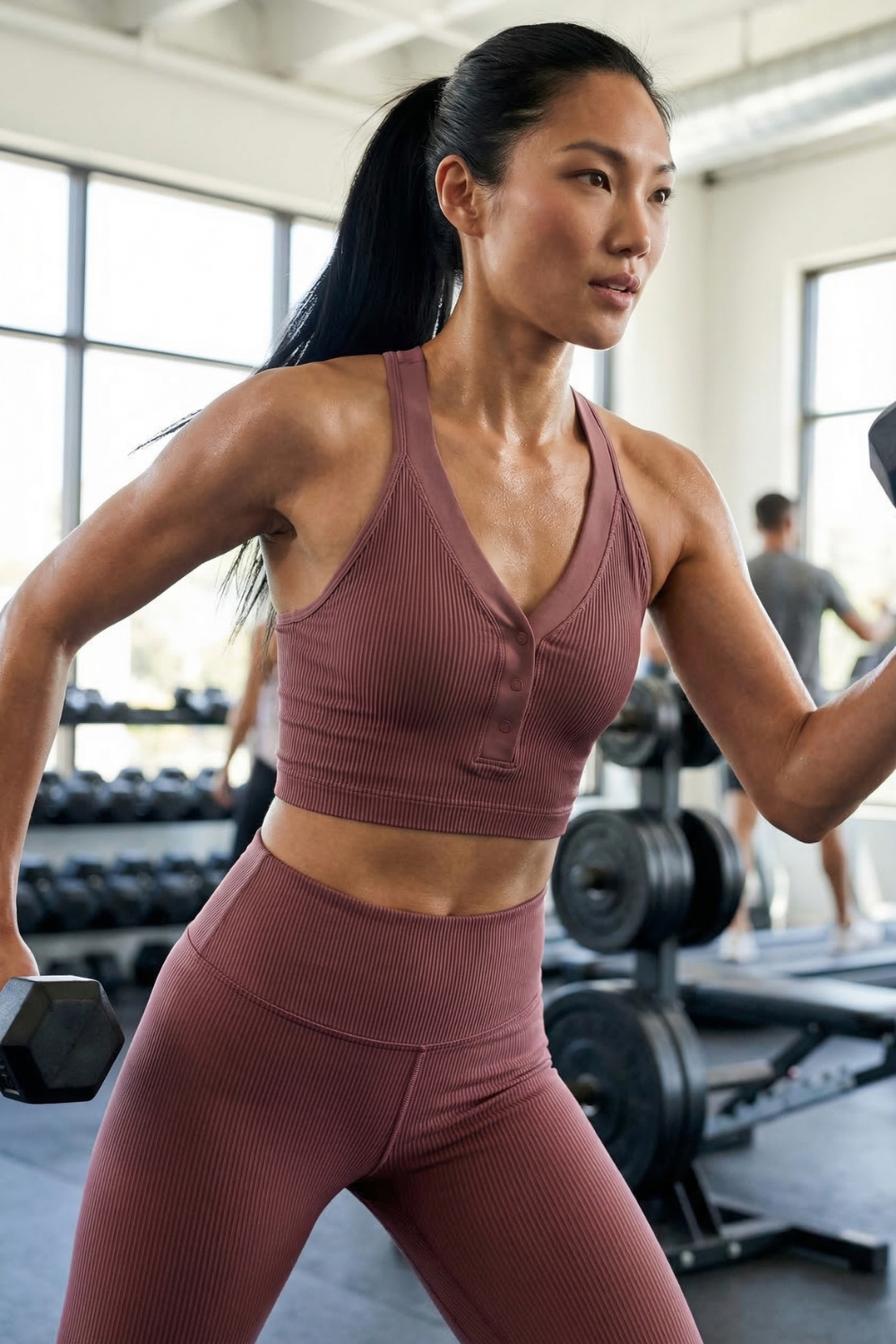 CoreFit Racerback Sports Bra in Rose
