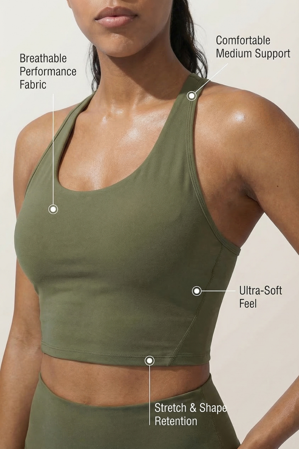 Fashion Crop Sports Bra