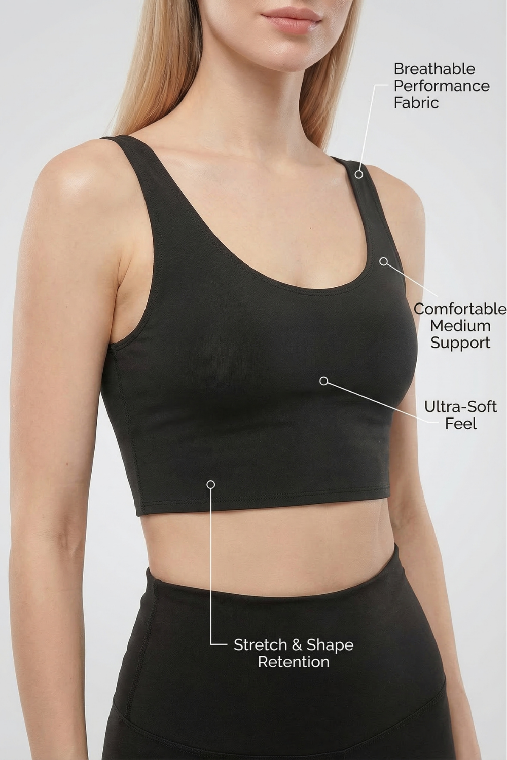 Fashion Crop Sports Bra