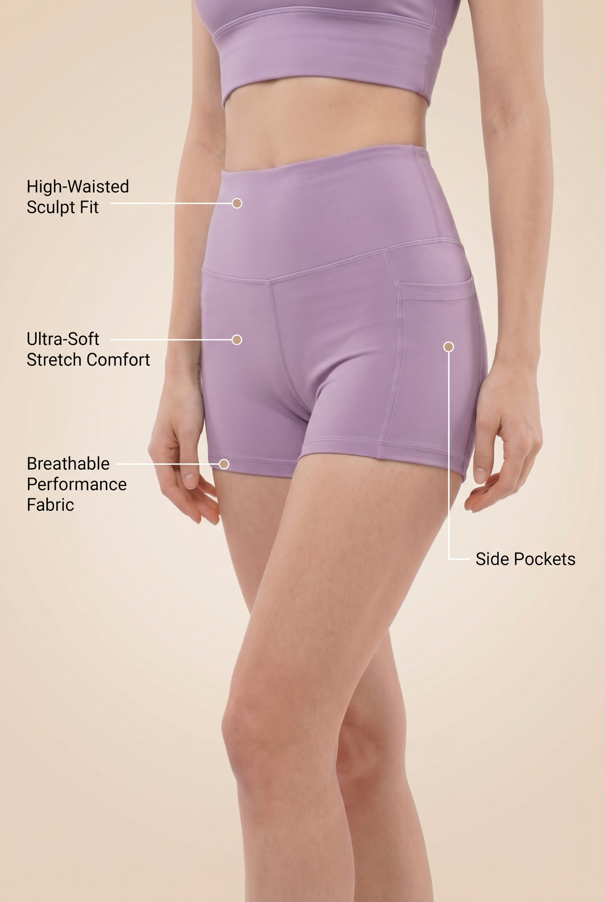 Flex 3-Pocket Performance Shorts in Bean Paste