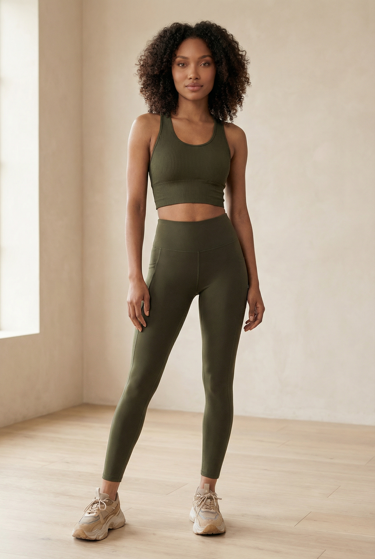 FlexPocket Full-Length High-Waist Legging in Light Green