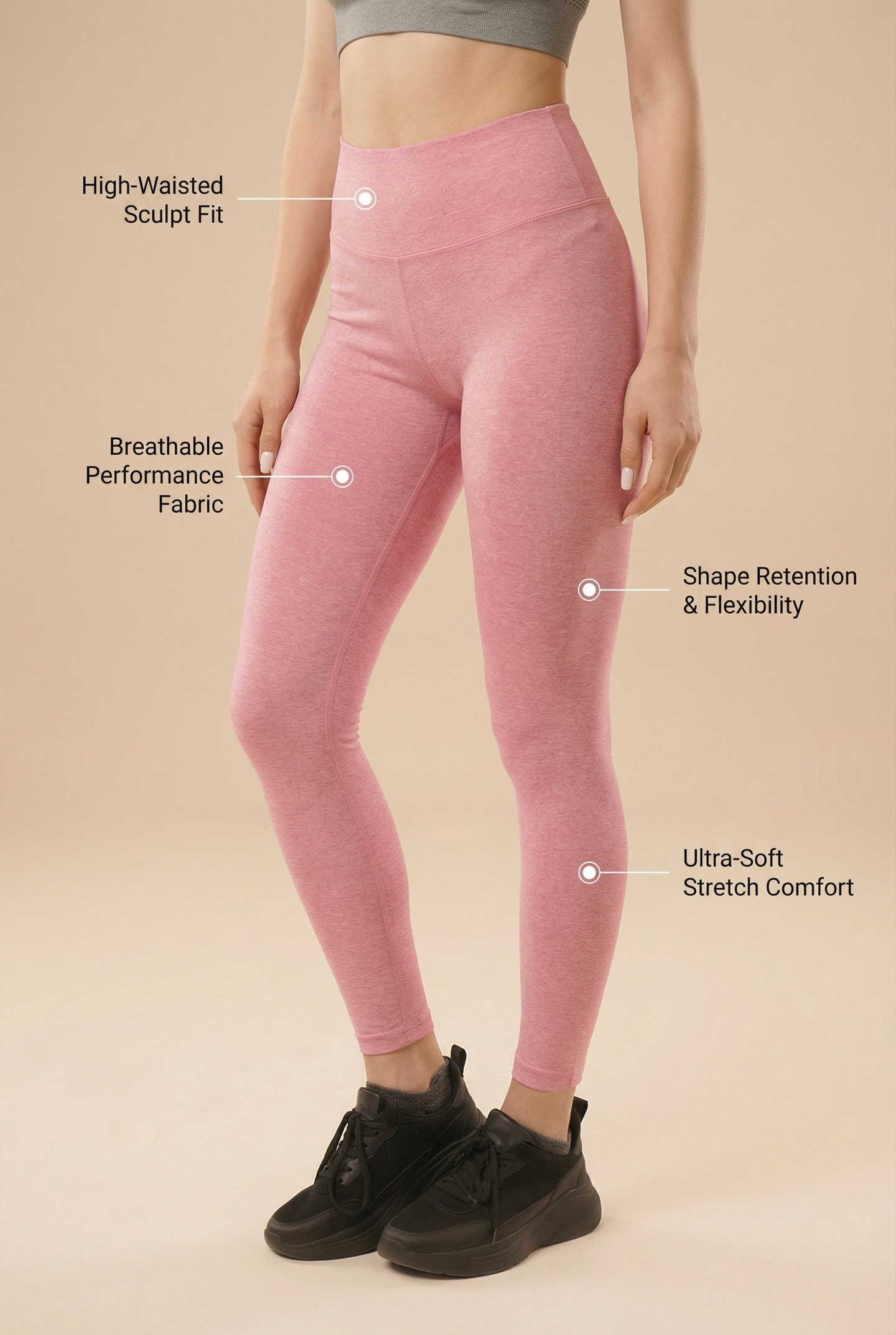 Melange Seamless High-Waist Legging