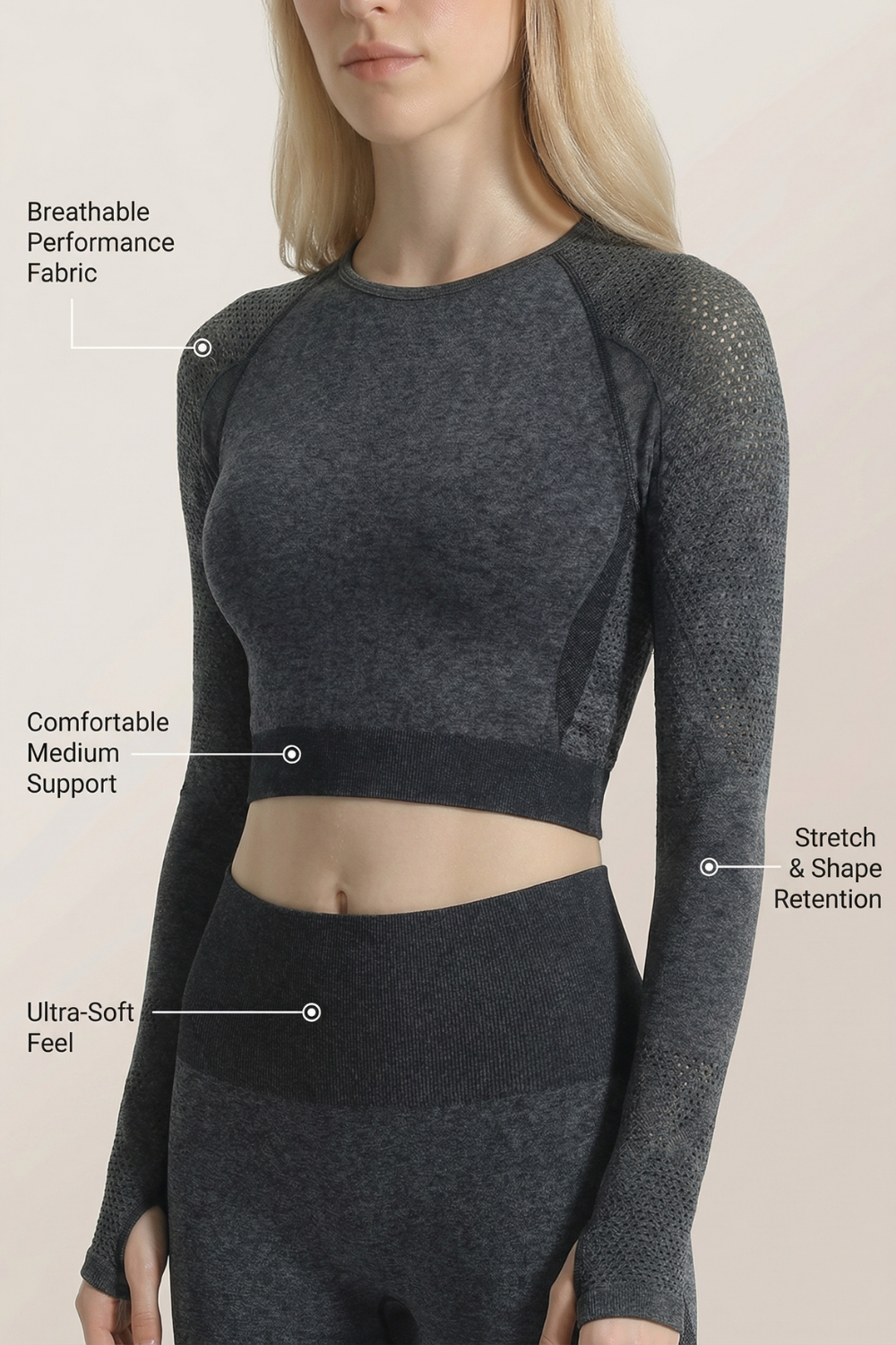 Seamless Long Sleeve Crop Top