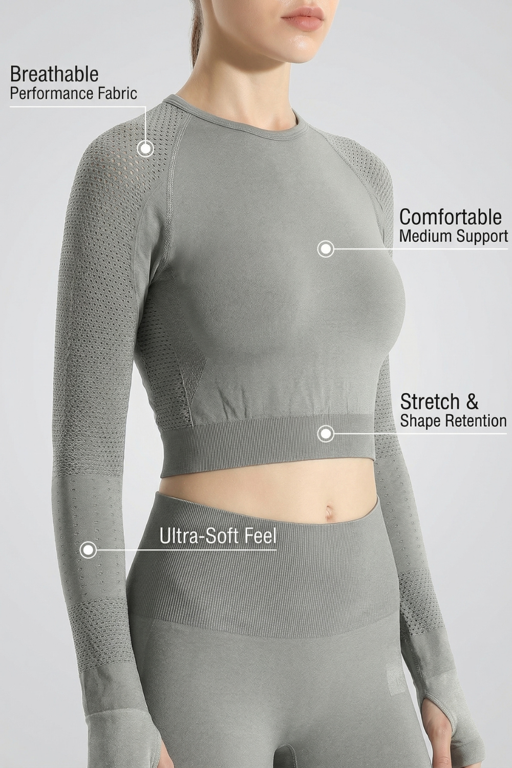 Seamless Long Sleeve Crop Top
