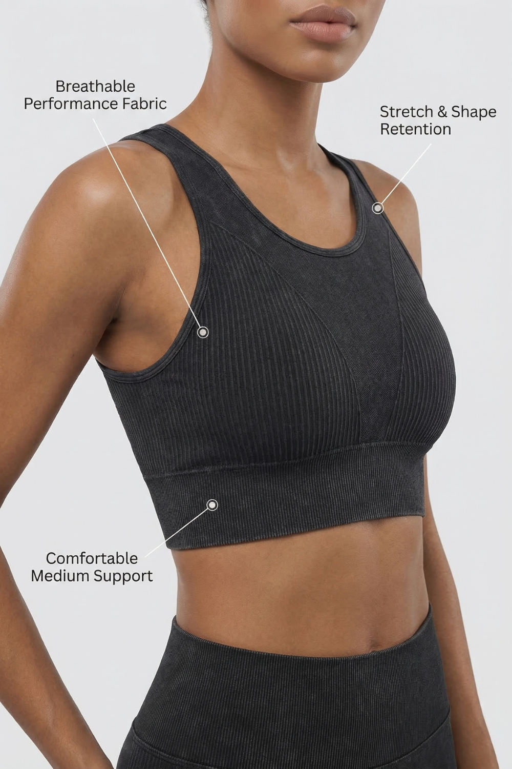 Seamless Melange Sports Bra