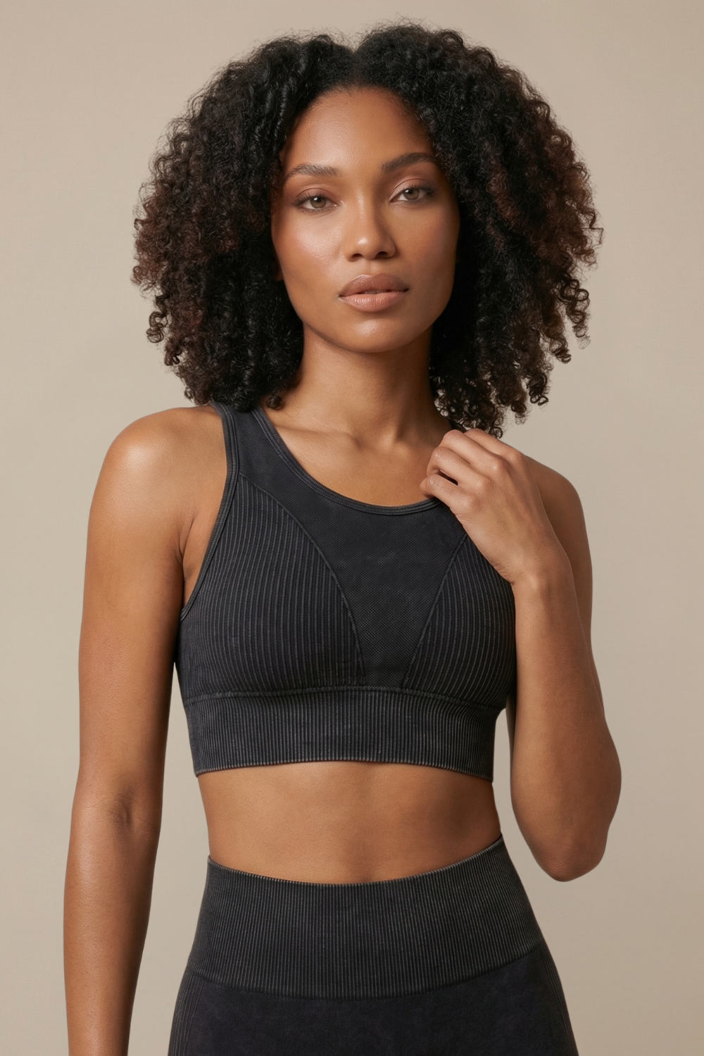 Seamless Melange Sports Bra