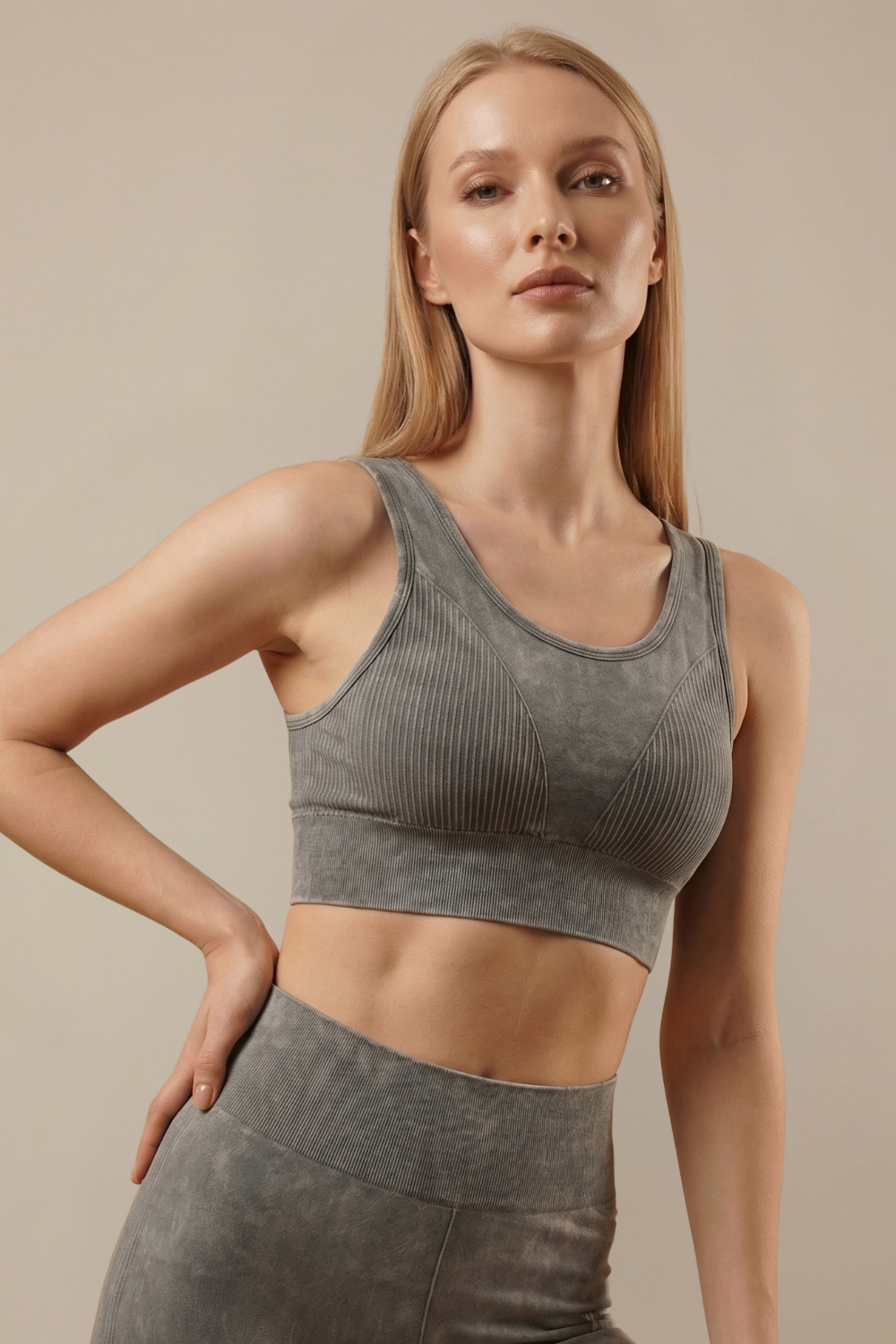 Seamless Melange Sports Bra