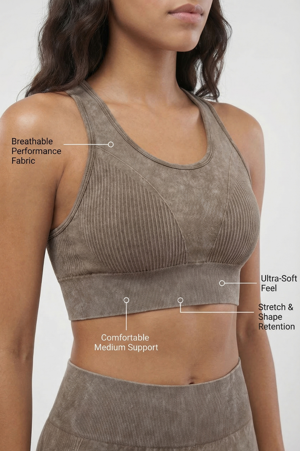 Seamless Melange Sports Bra