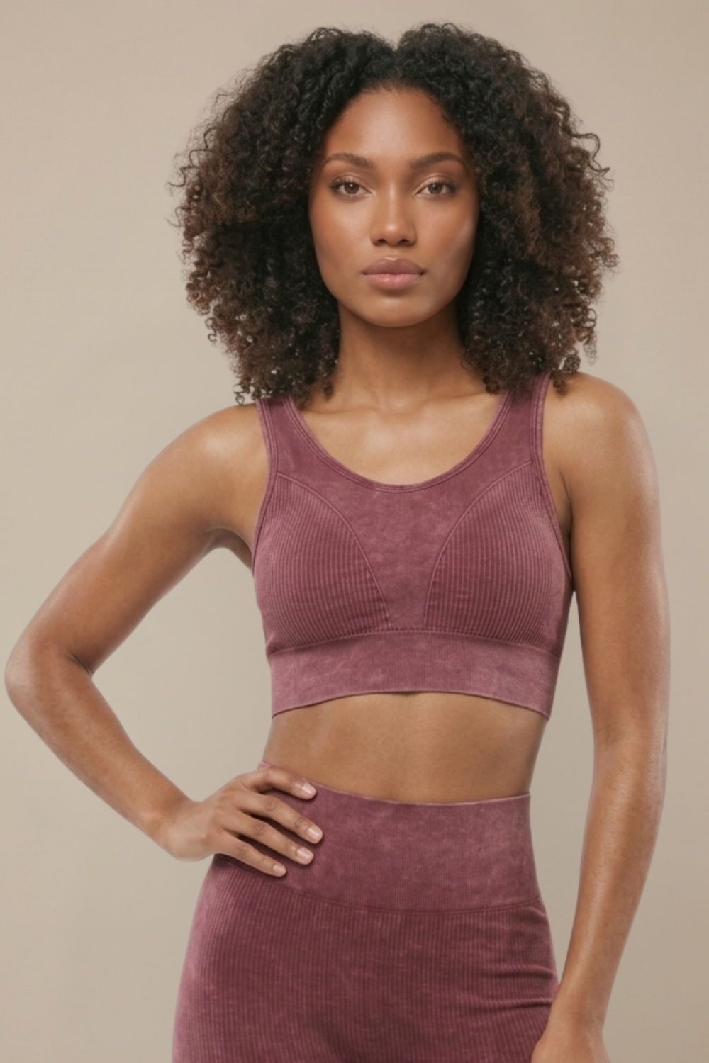 Seamless Melange Sports Bra