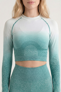 SoftTouch Ombre Long Sleeve Crop Top