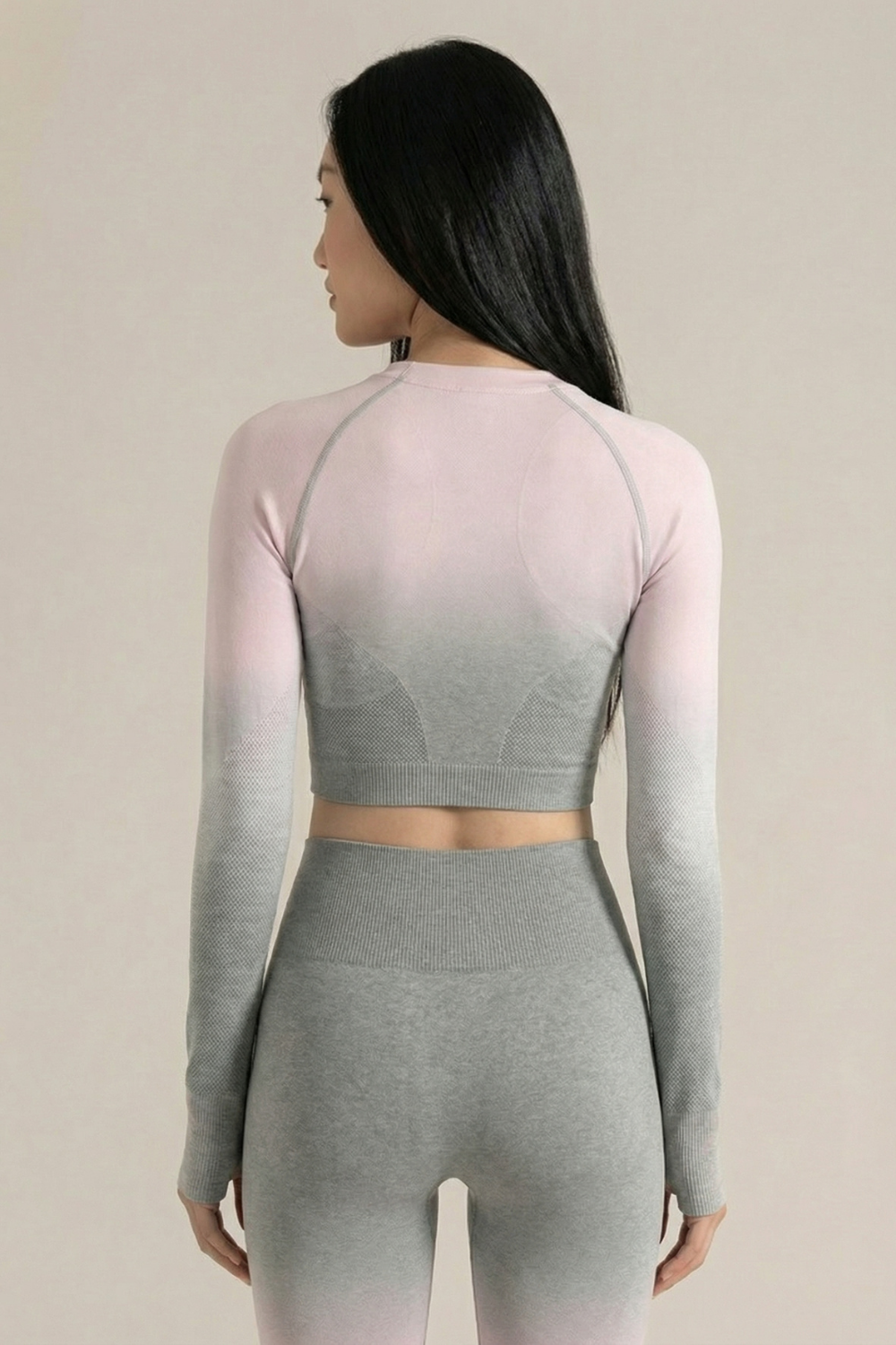 SoftTouch Ombre Long Sleeve Crop Top