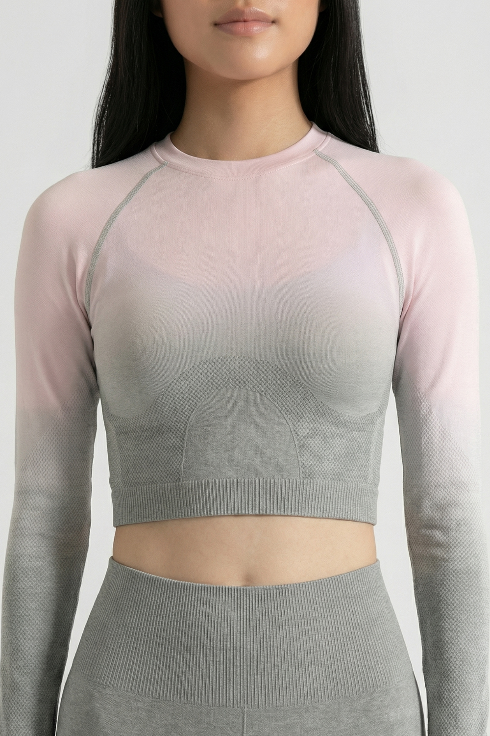 SoftTouch Ombre Long Sleeve Crop Top