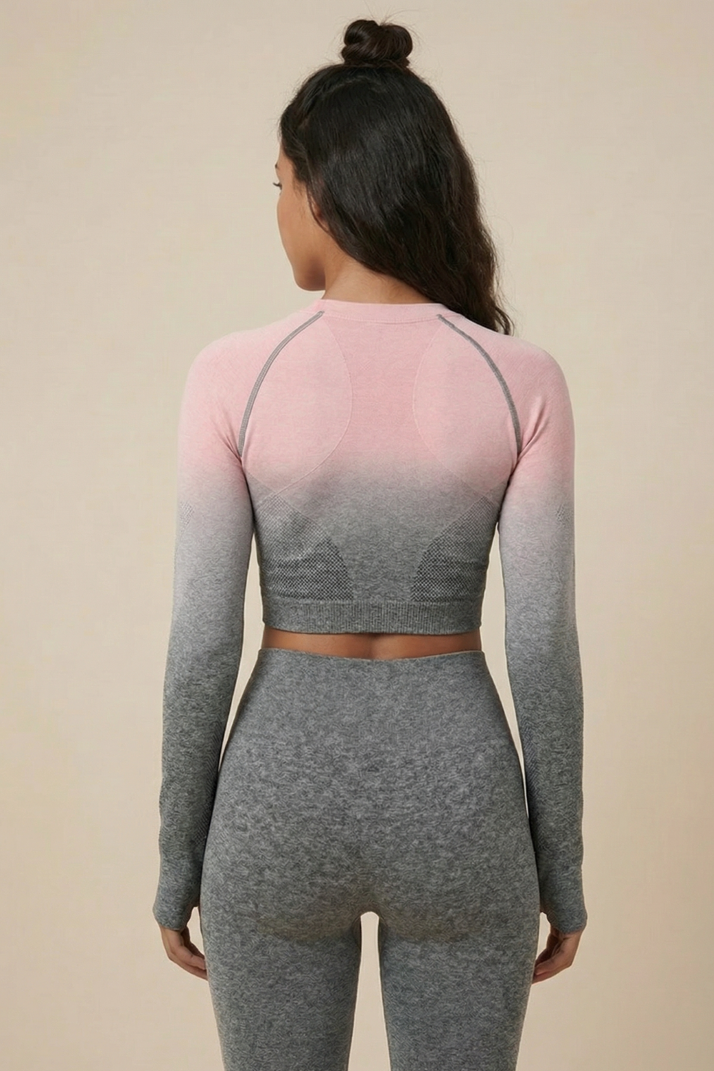 SoftTouch Ombre Long Sleeve Crop Top
