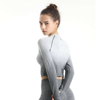 SoftTouch Ombre Long Sleeve Crop Top