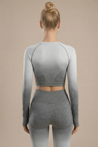 SoftTouch Ombre Long Sleeve Crop Top