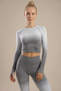 SoftTouch Ombre Long Sleeve Crop Top