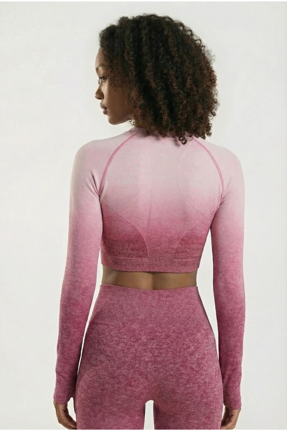 SoftTouch Ombre Long Sleeve Crop Top