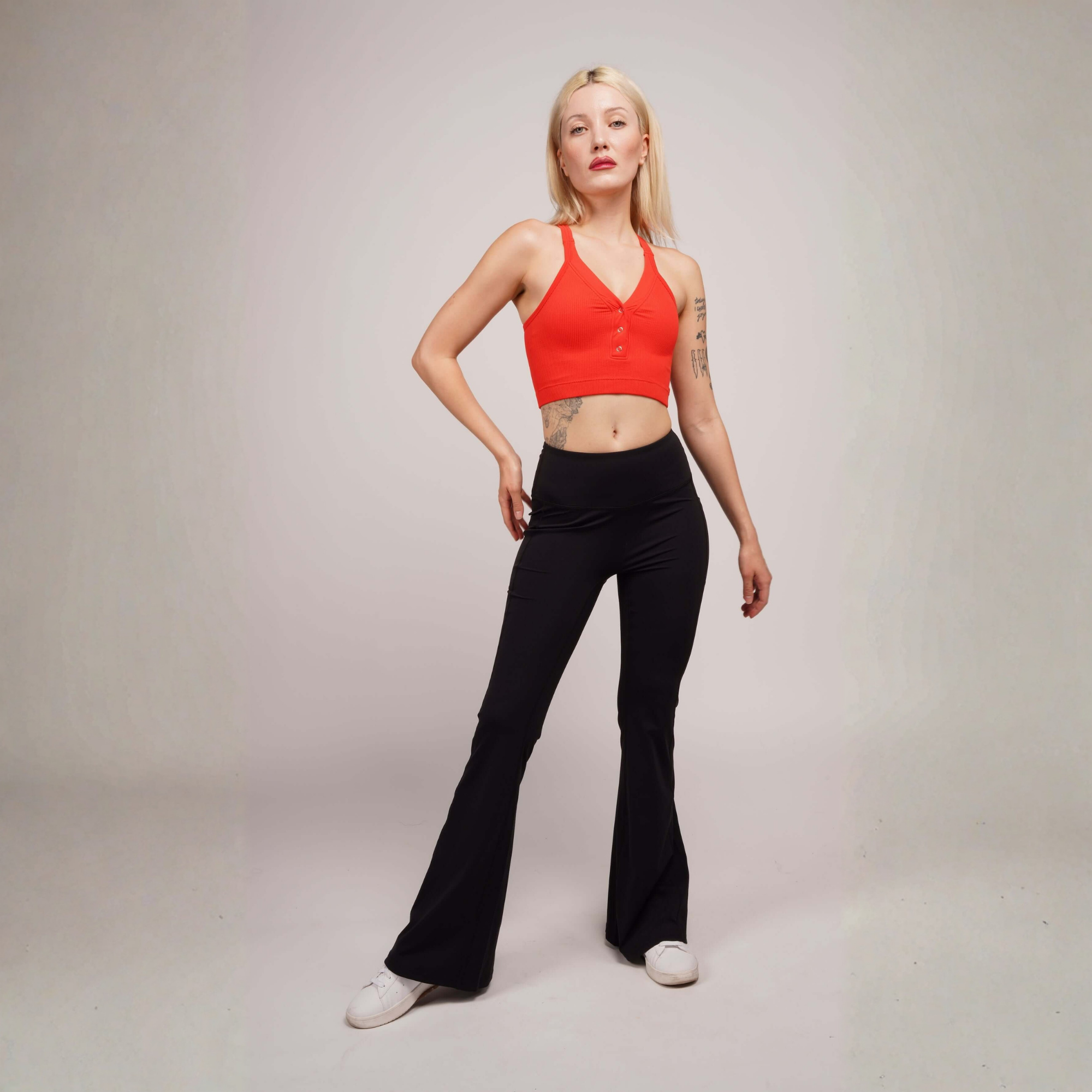 SoftTouch Pocket High-Waist Flare Legging