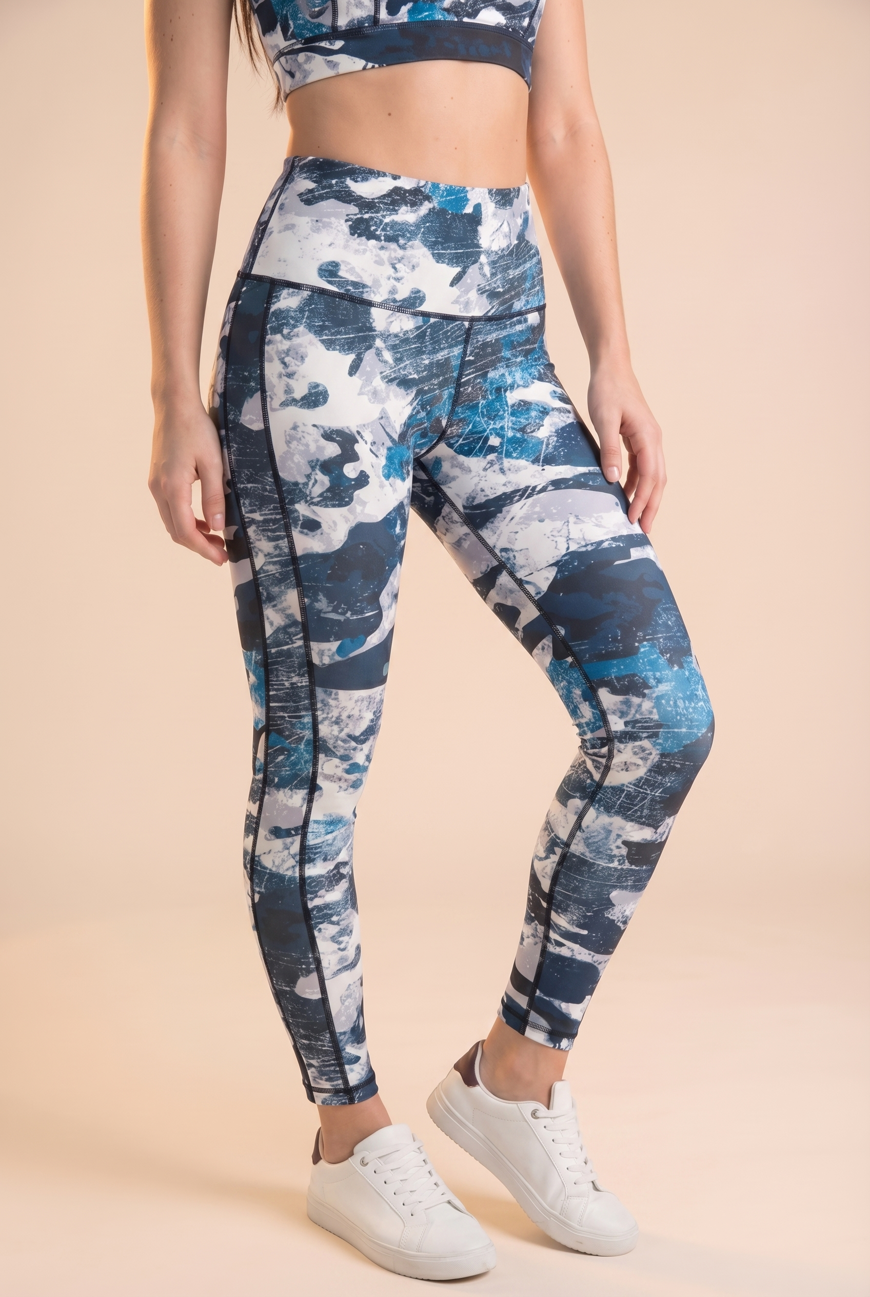 StudioPrint Blue Camo High-Waist Legging