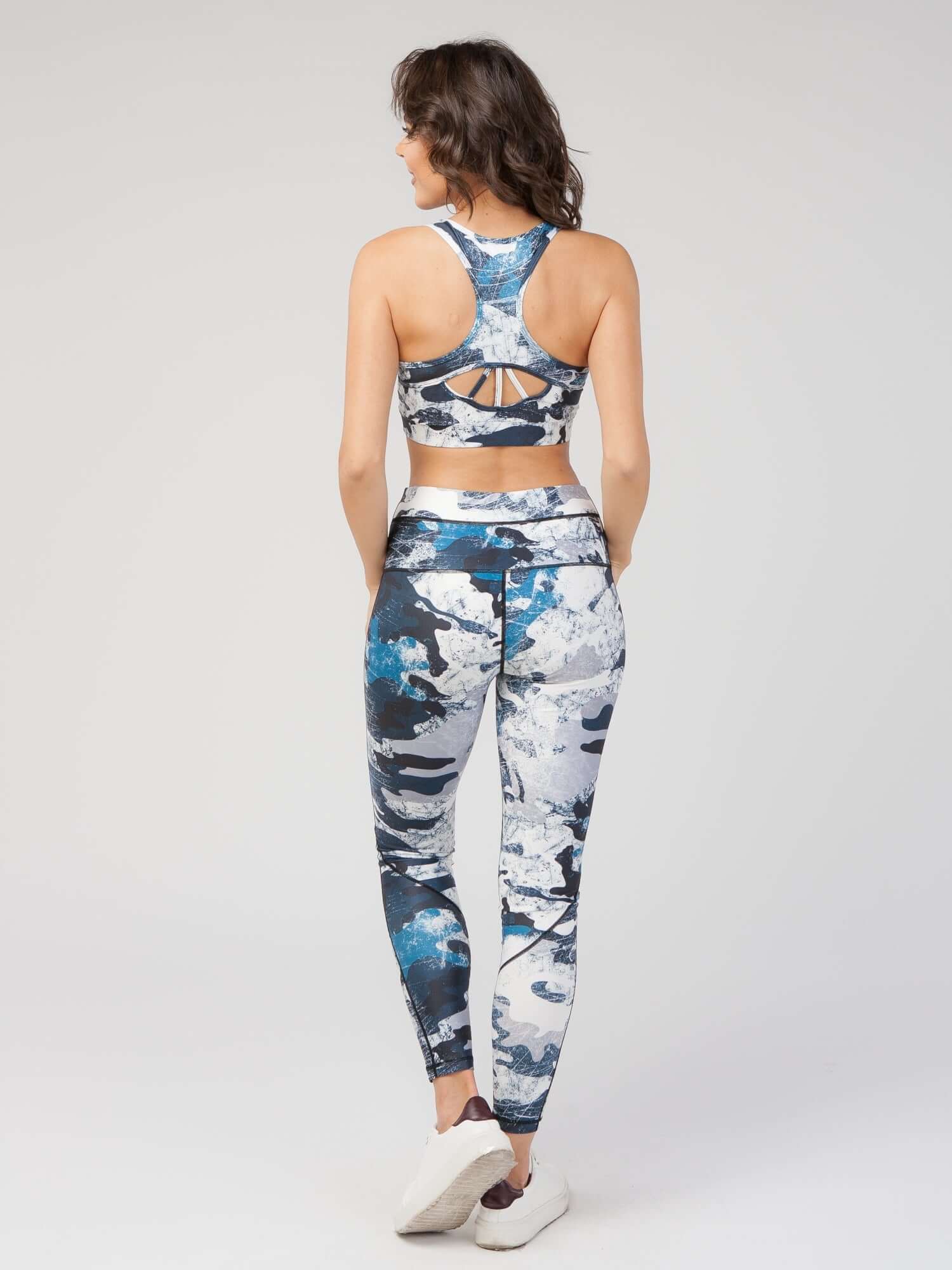 StudioPrint Blue Camo Sports Bra
