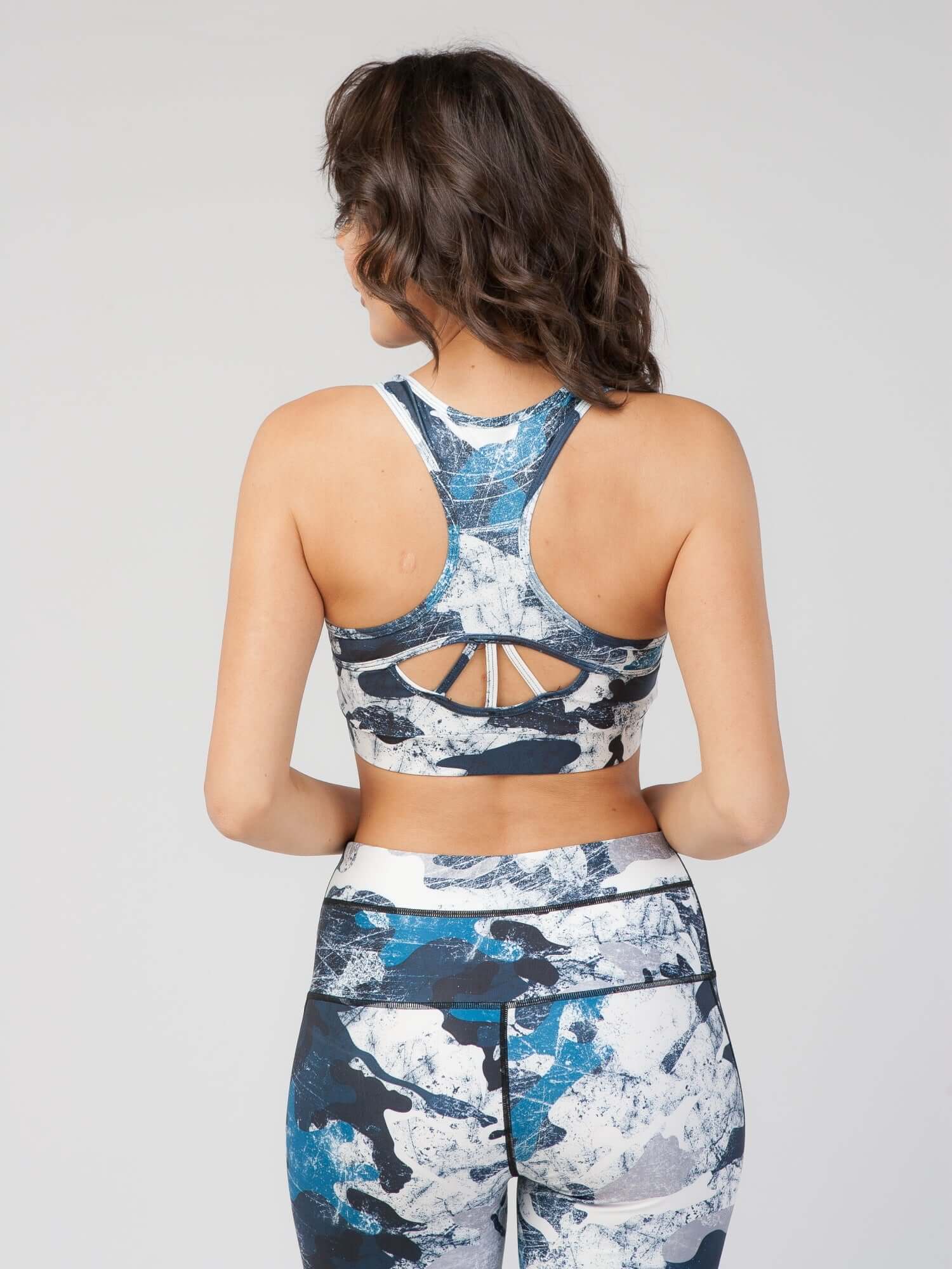 StudioPrint Blue Camo Sports Bra