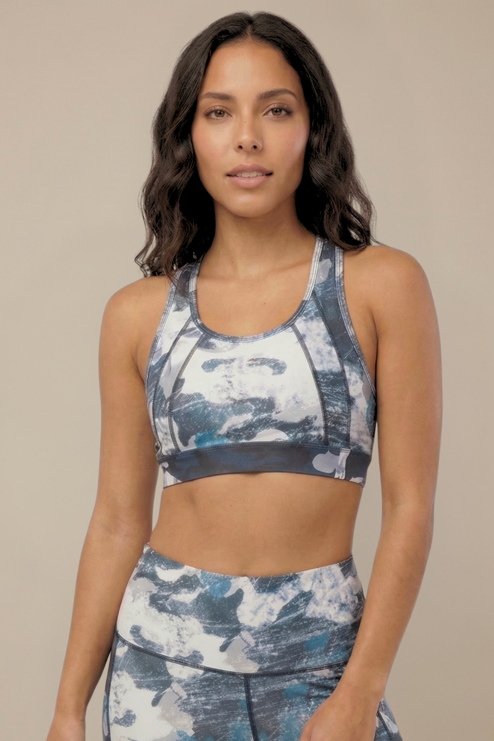 StudioPrint Blue Camo Sports Bra