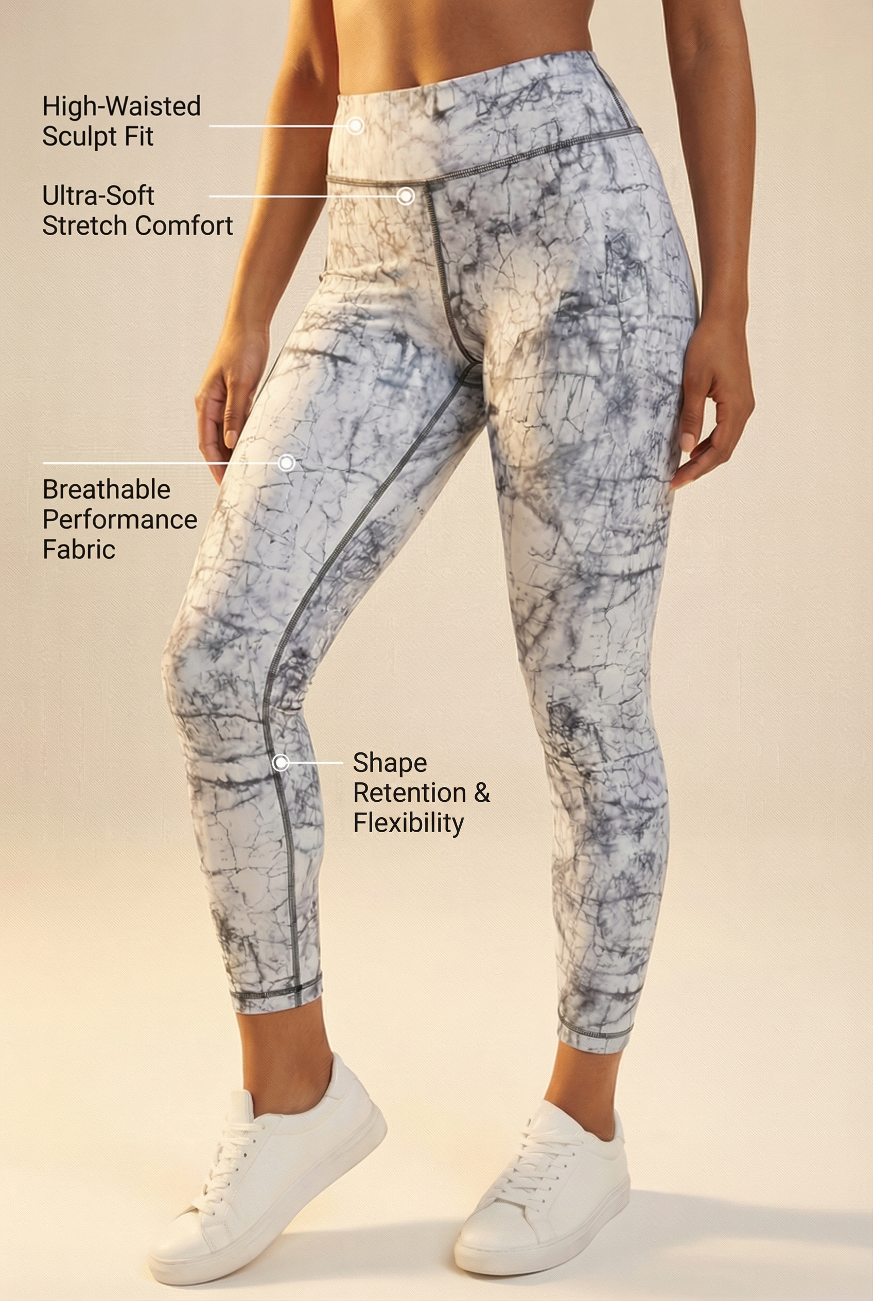 StudioPrint Blue Marble High-Waist Legging