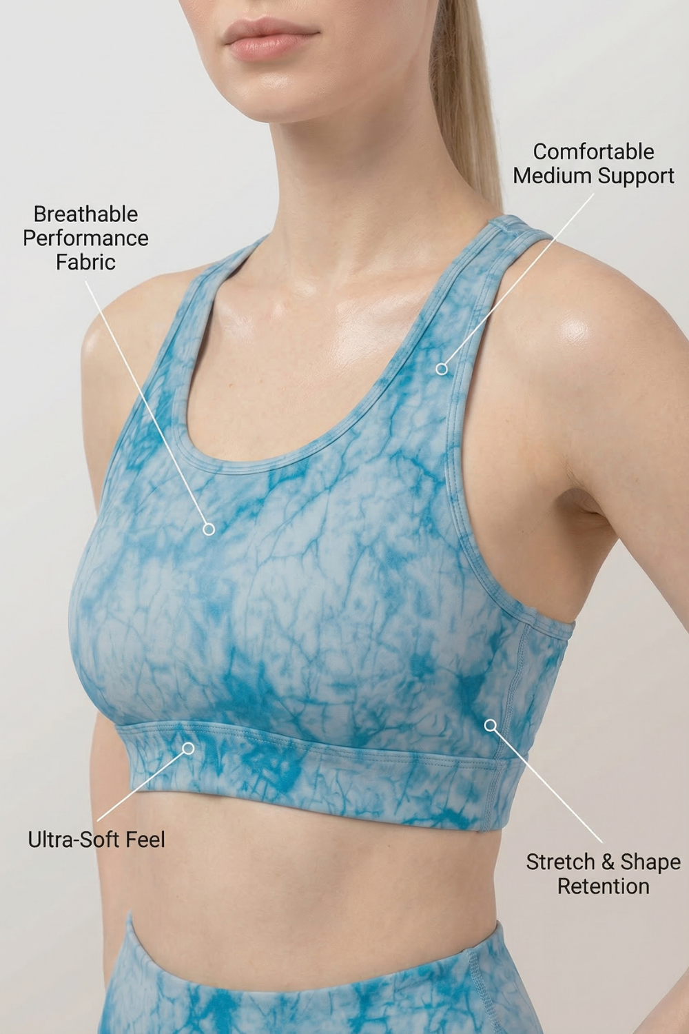 StudioPrint Blue Marble Sports Bra
