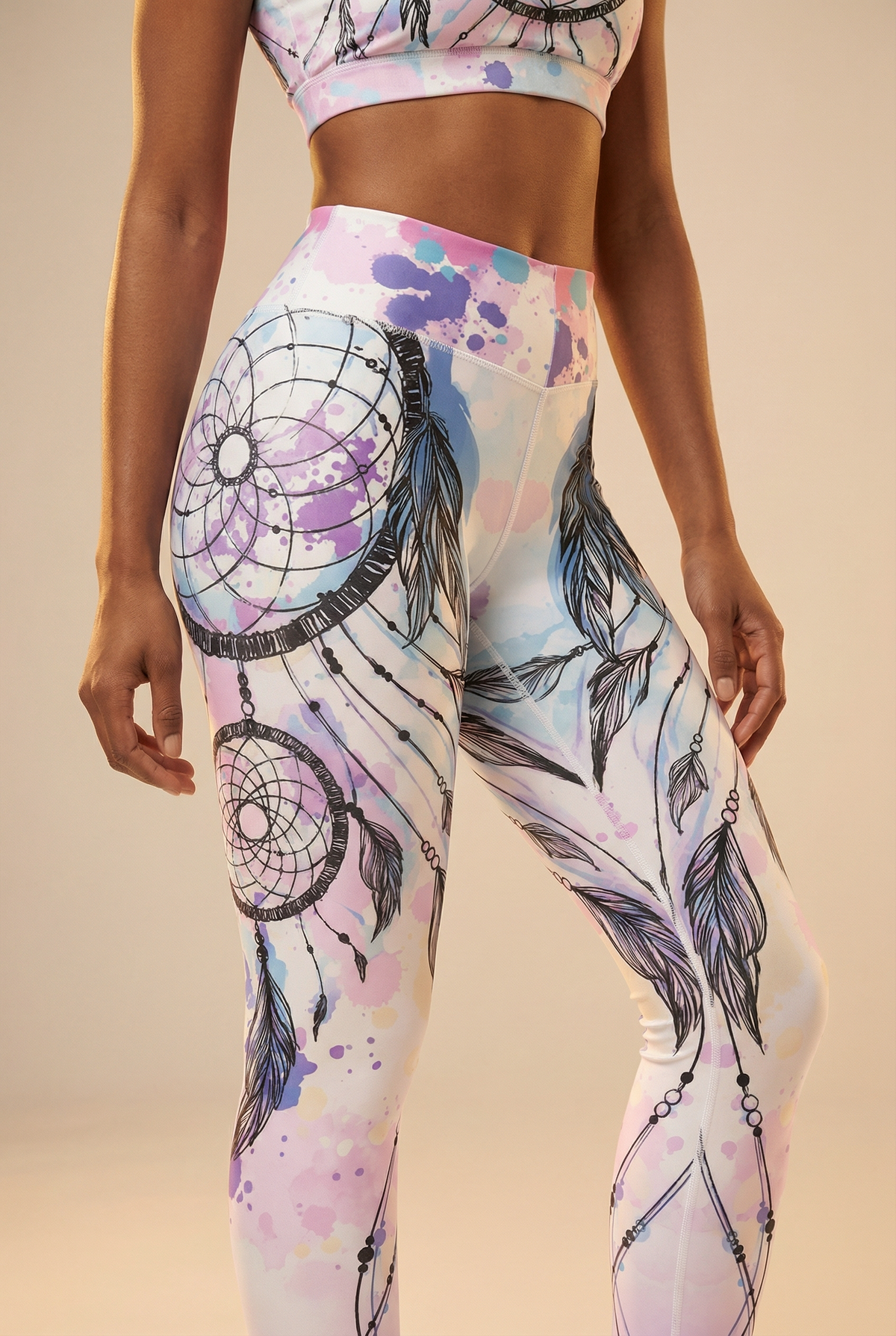 StudioPrint High-Waist Legging in Pink