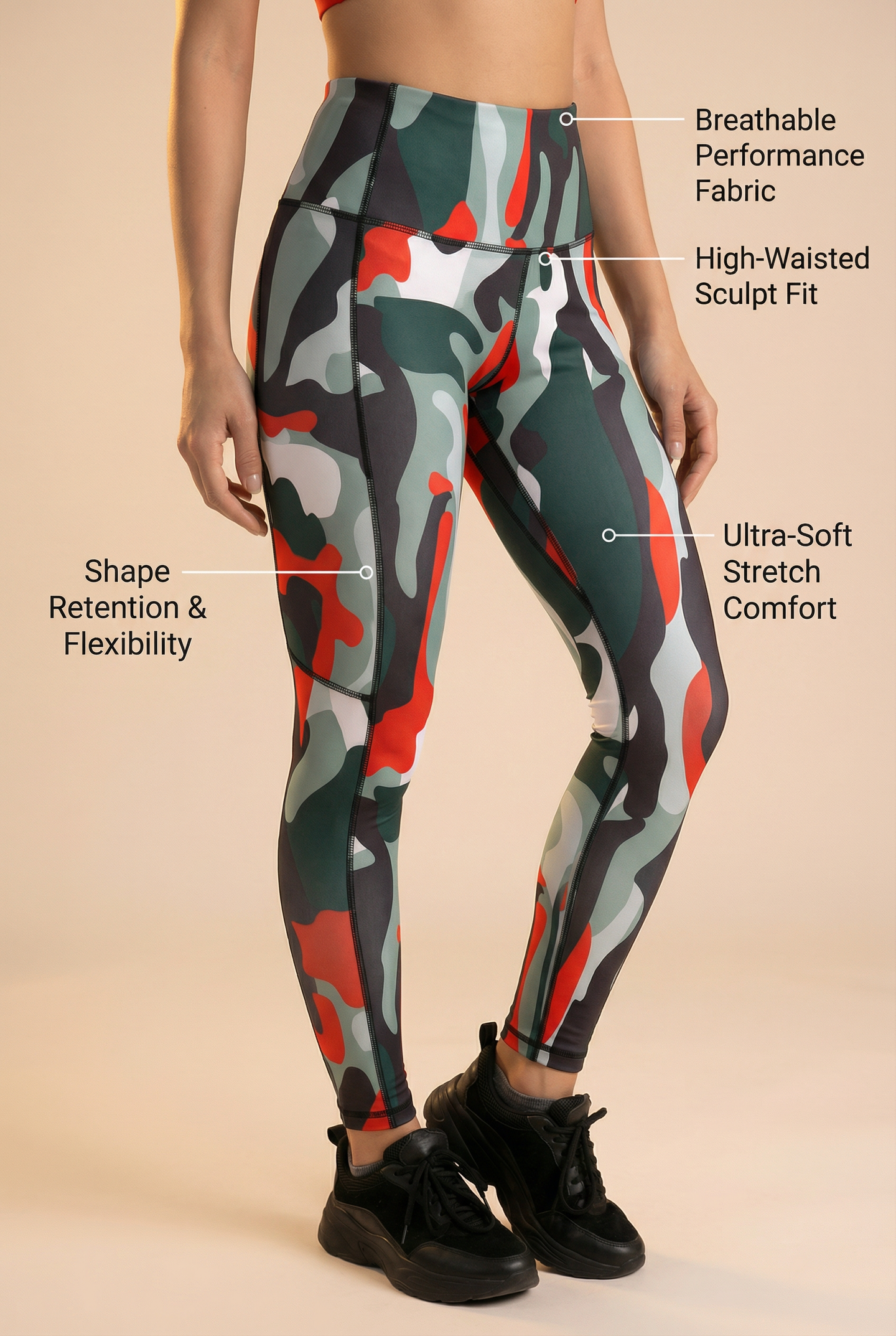 StudioPrint Multi Camo High-Waist Legging