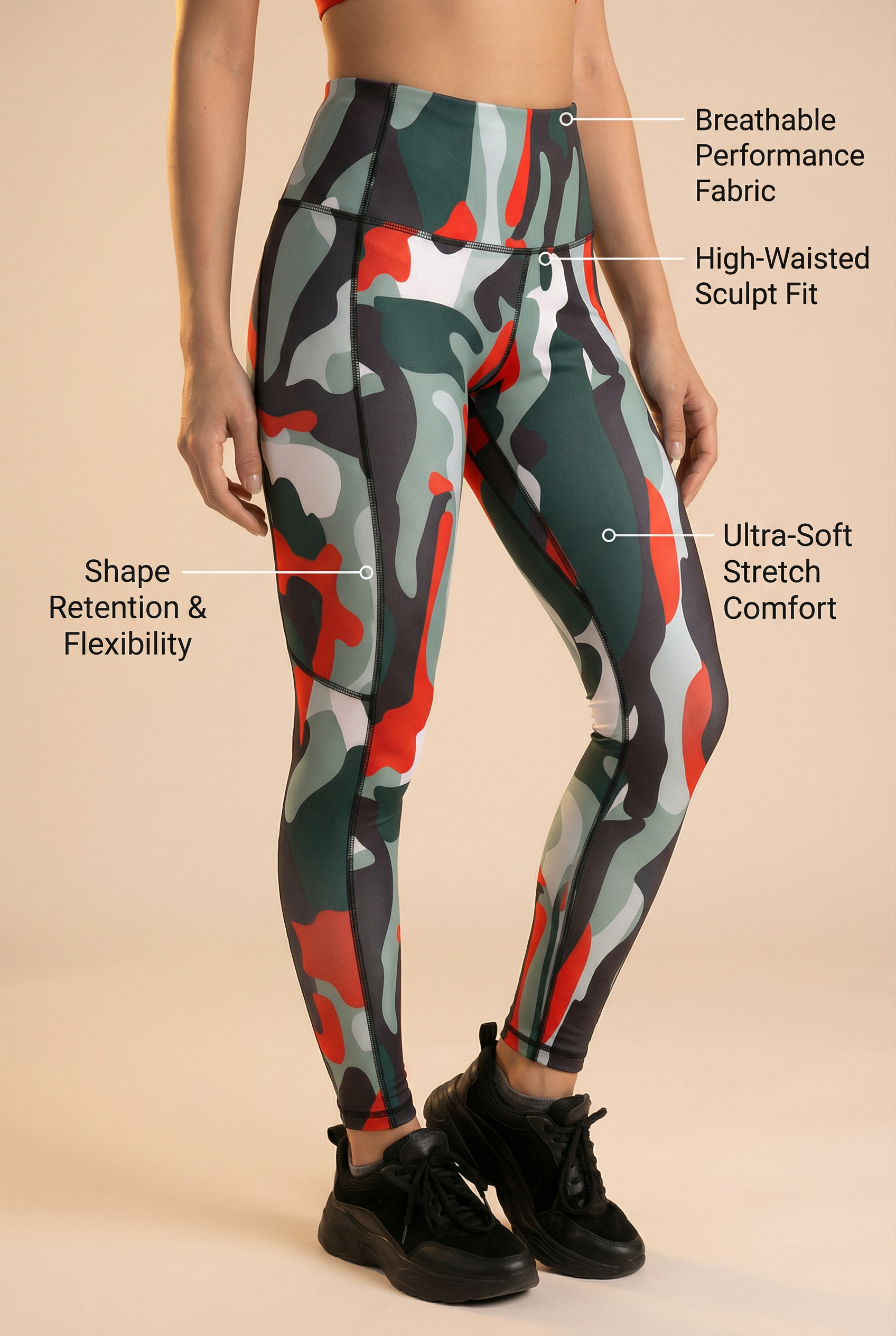 StudioPrint Multi Camo High-Waist Legging