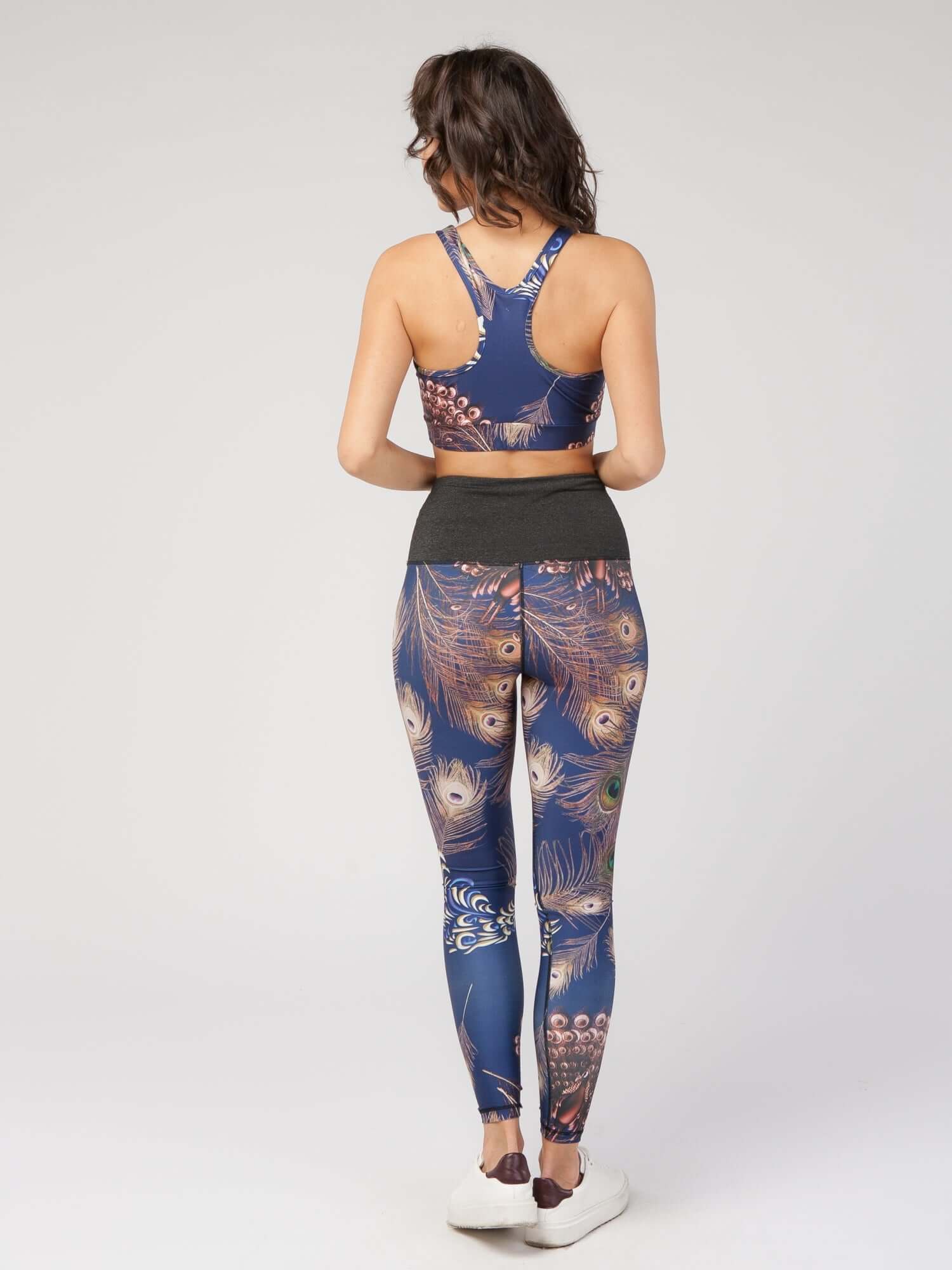StudioPrint Peacock Feather Sports Bra