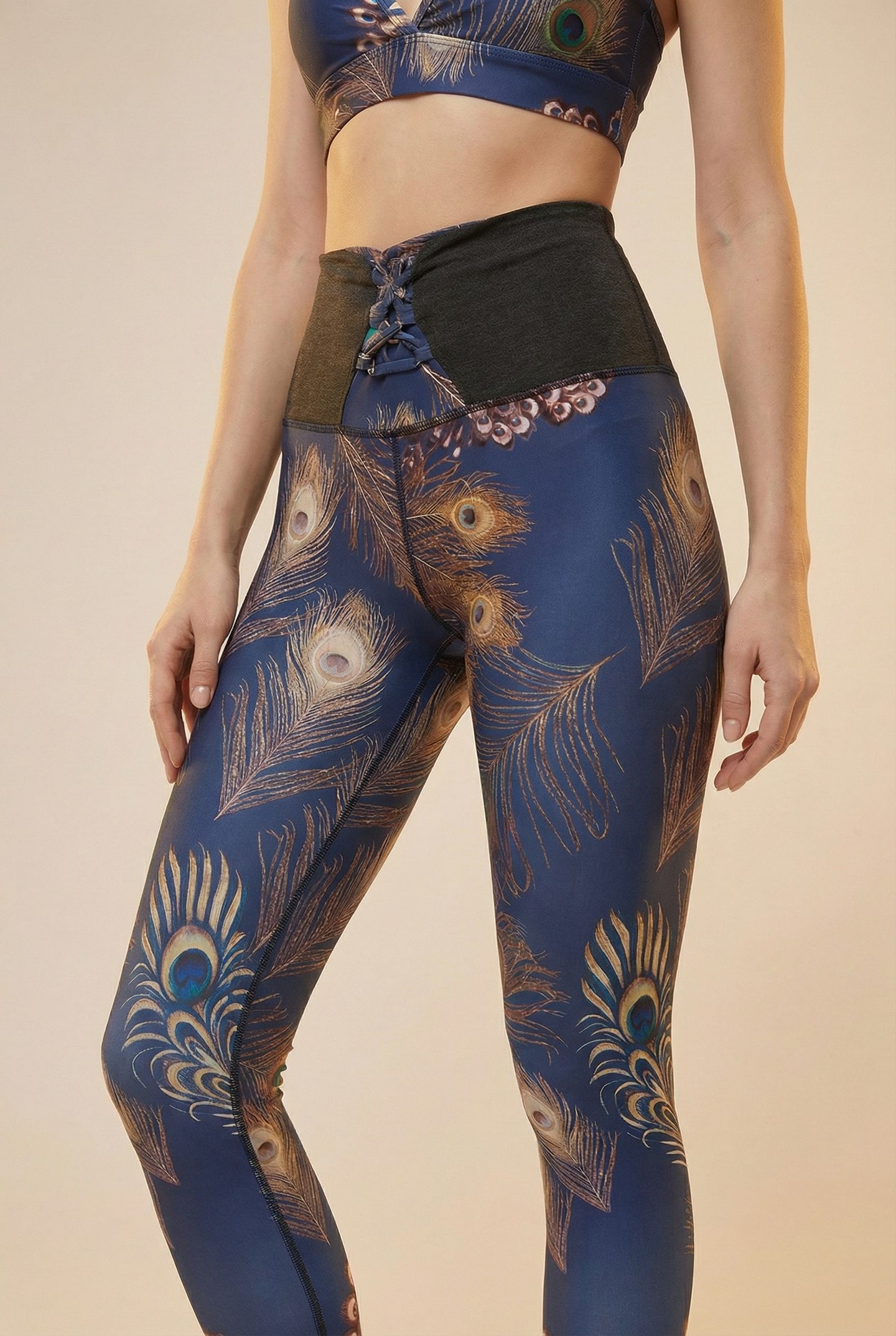 StudioPrint Peacock Feather Sports Legging