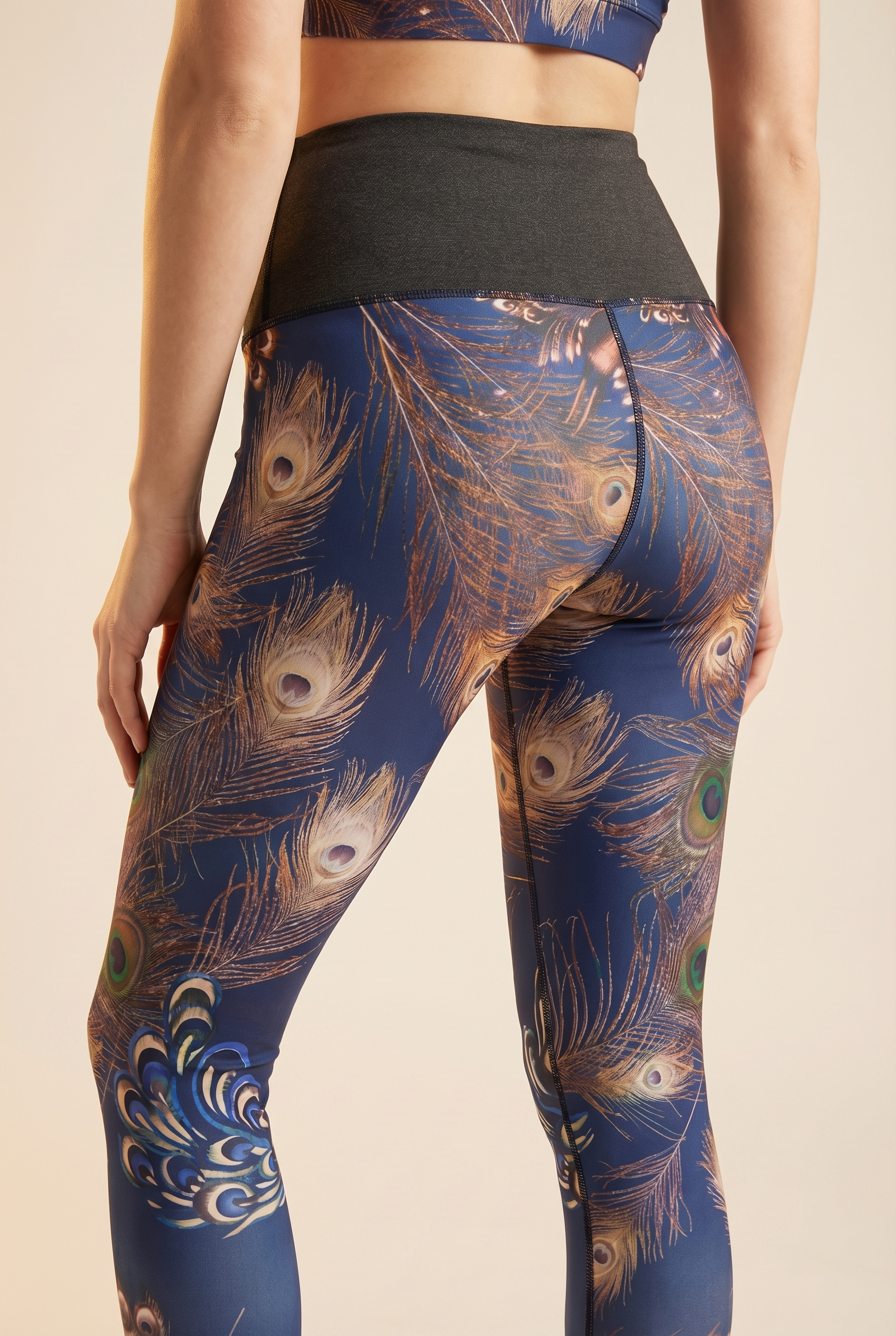 StudioPrint Peacock Feather Sports Legging
