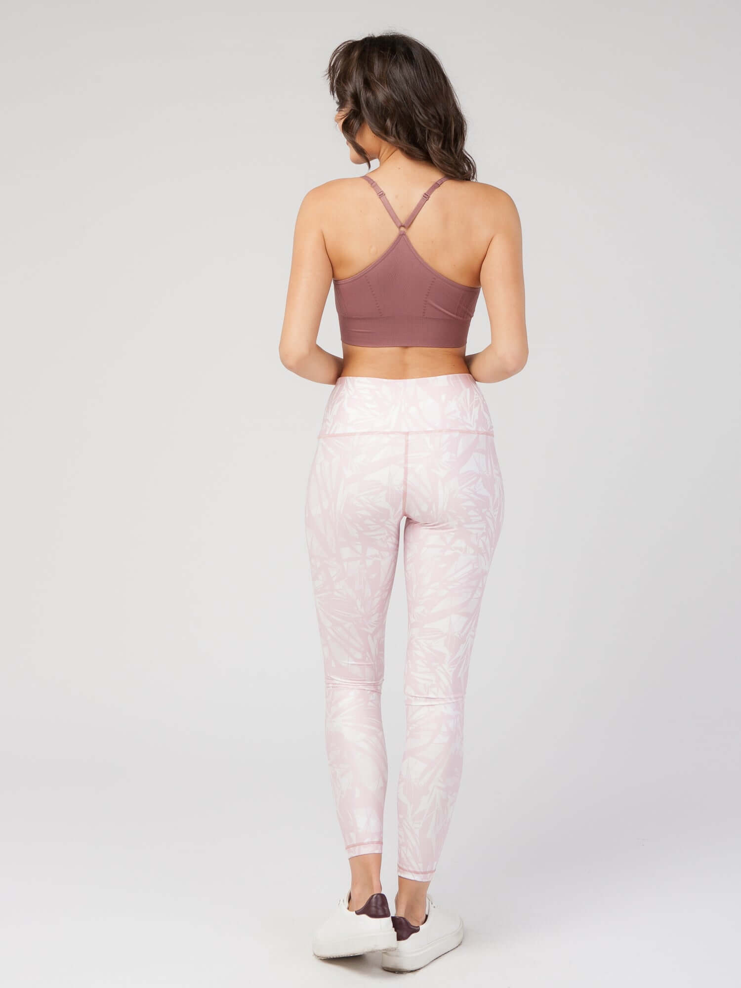 StudioPrint Pink Leaf Pocket High-Waist Legging