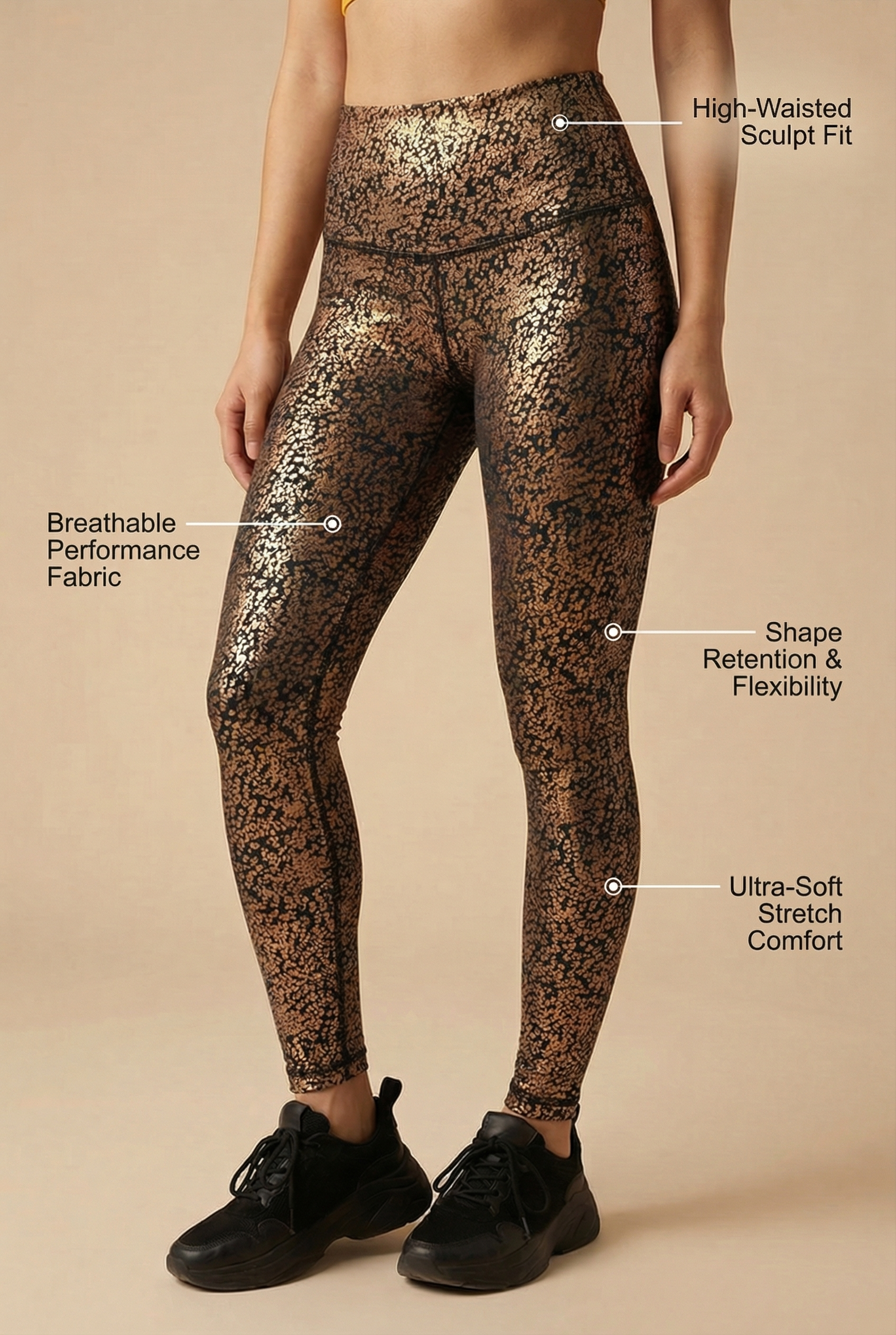 StudioPrint Speckle High-Waist Legging