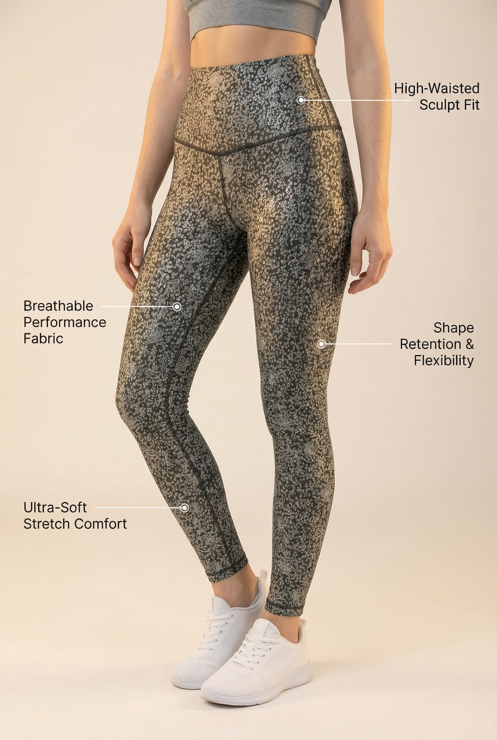 StudioPrint Speckle High-Waist Legging