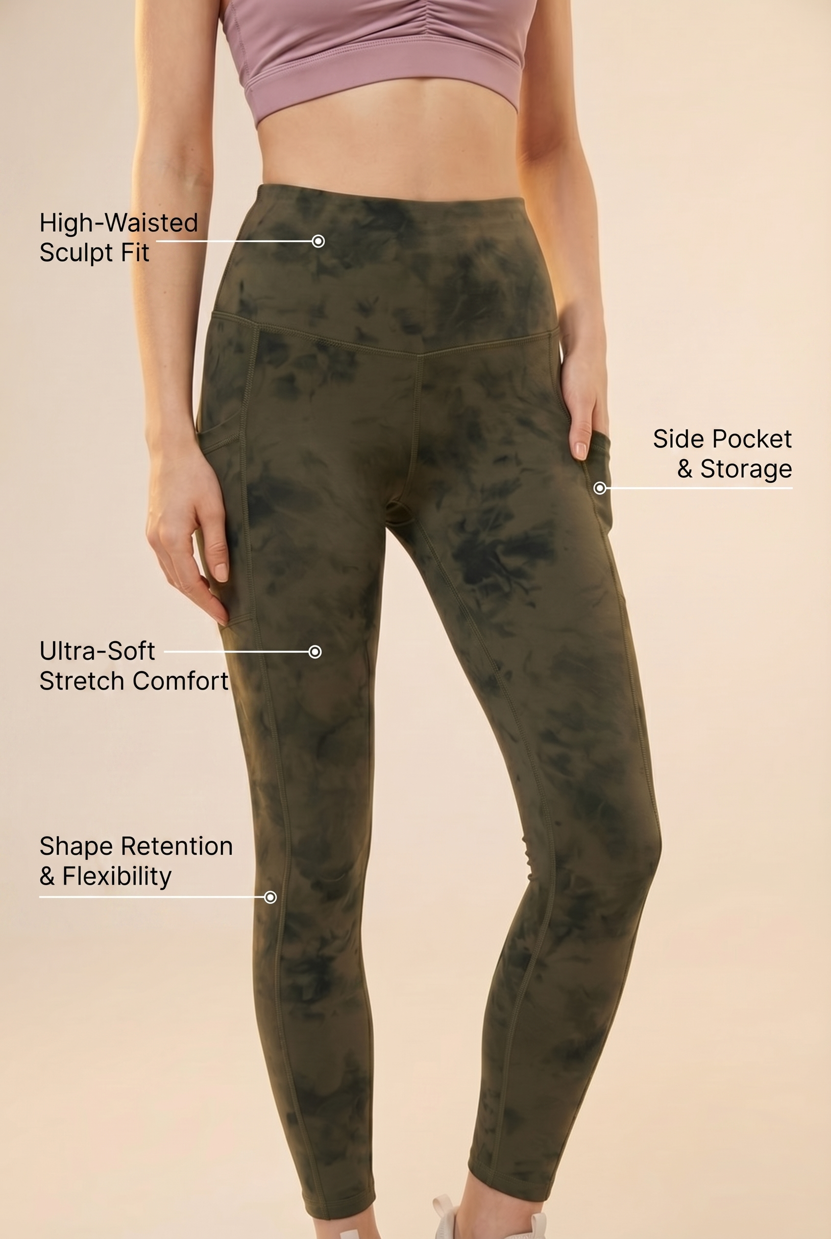 Tie-Dye Lift Pocket High-Waist Legging