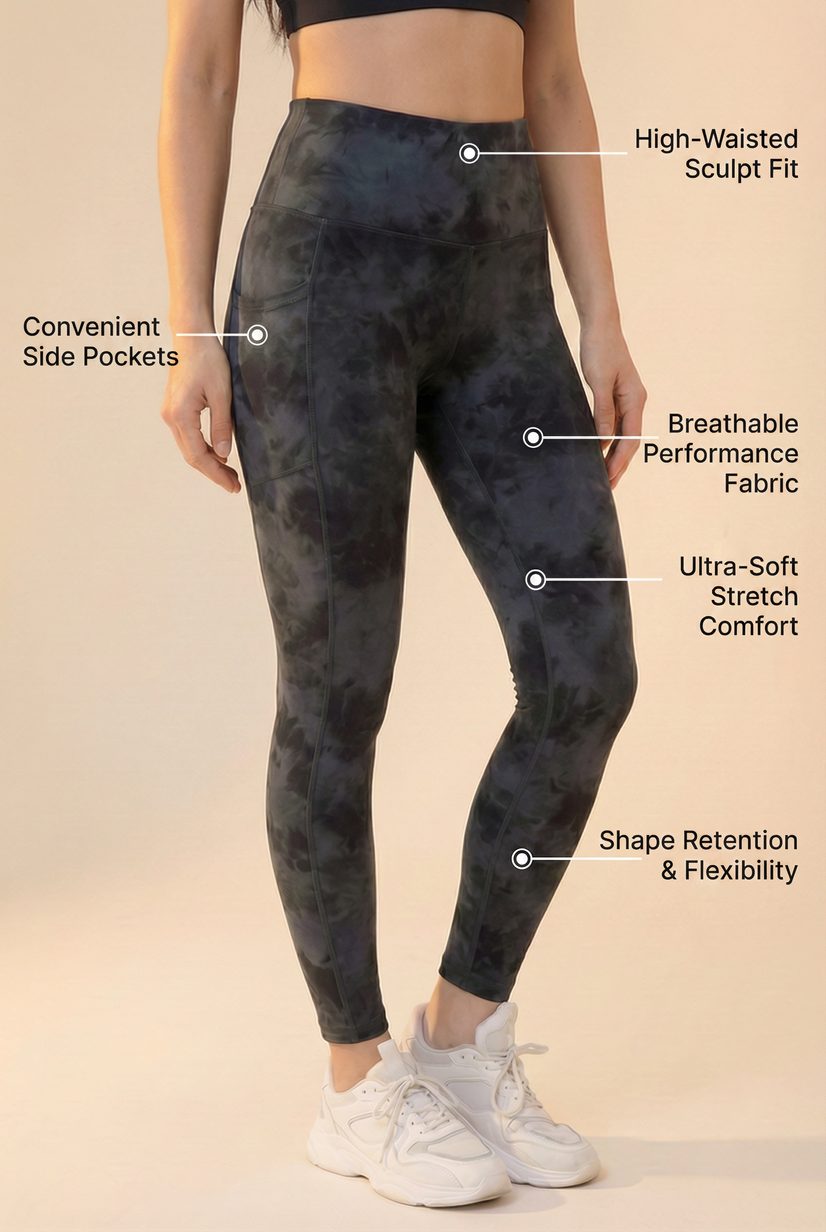 Tie-Dye Lift Pocket High-Waist Legging