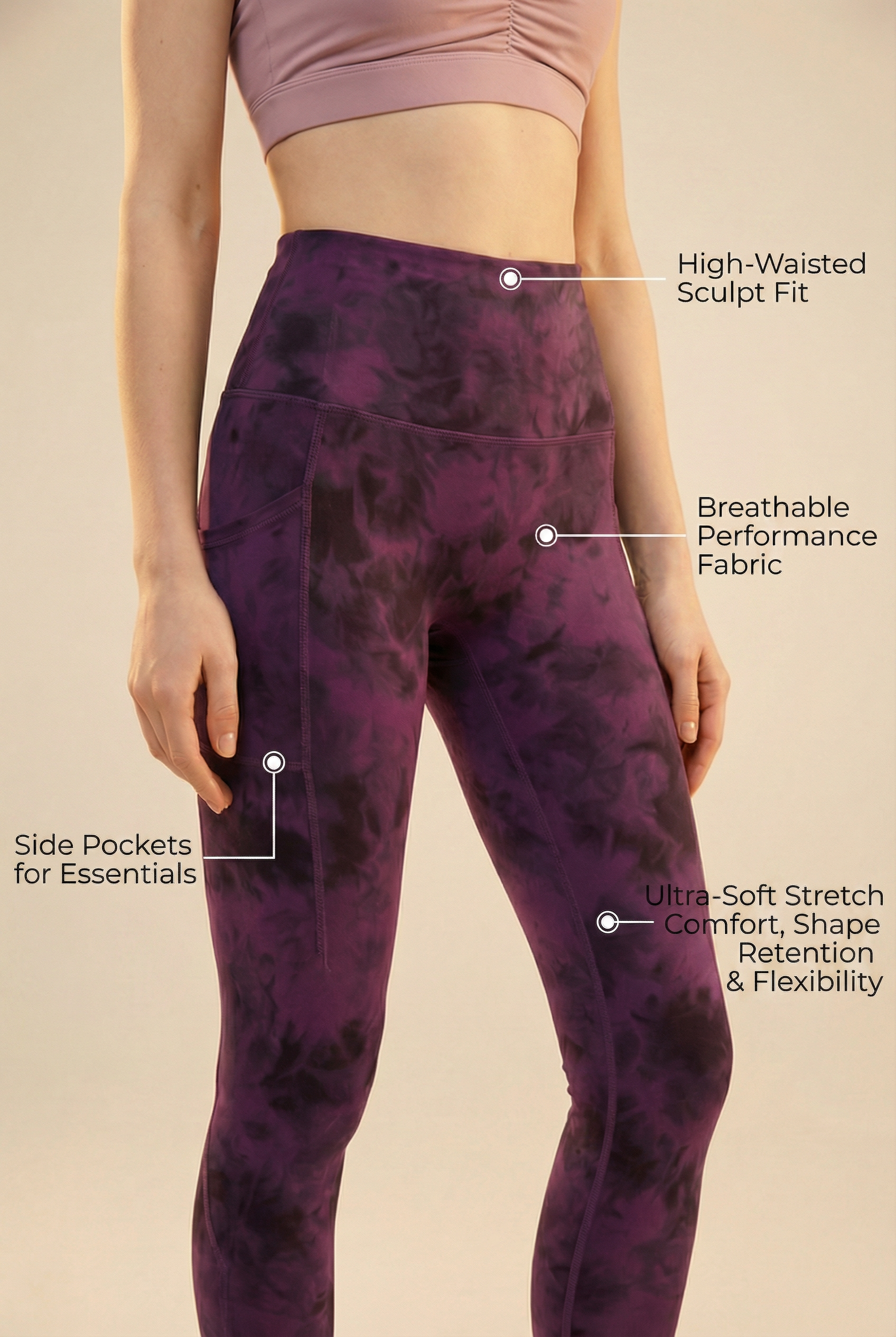 Tie-Dye Lift Pocket High-Waist Legging