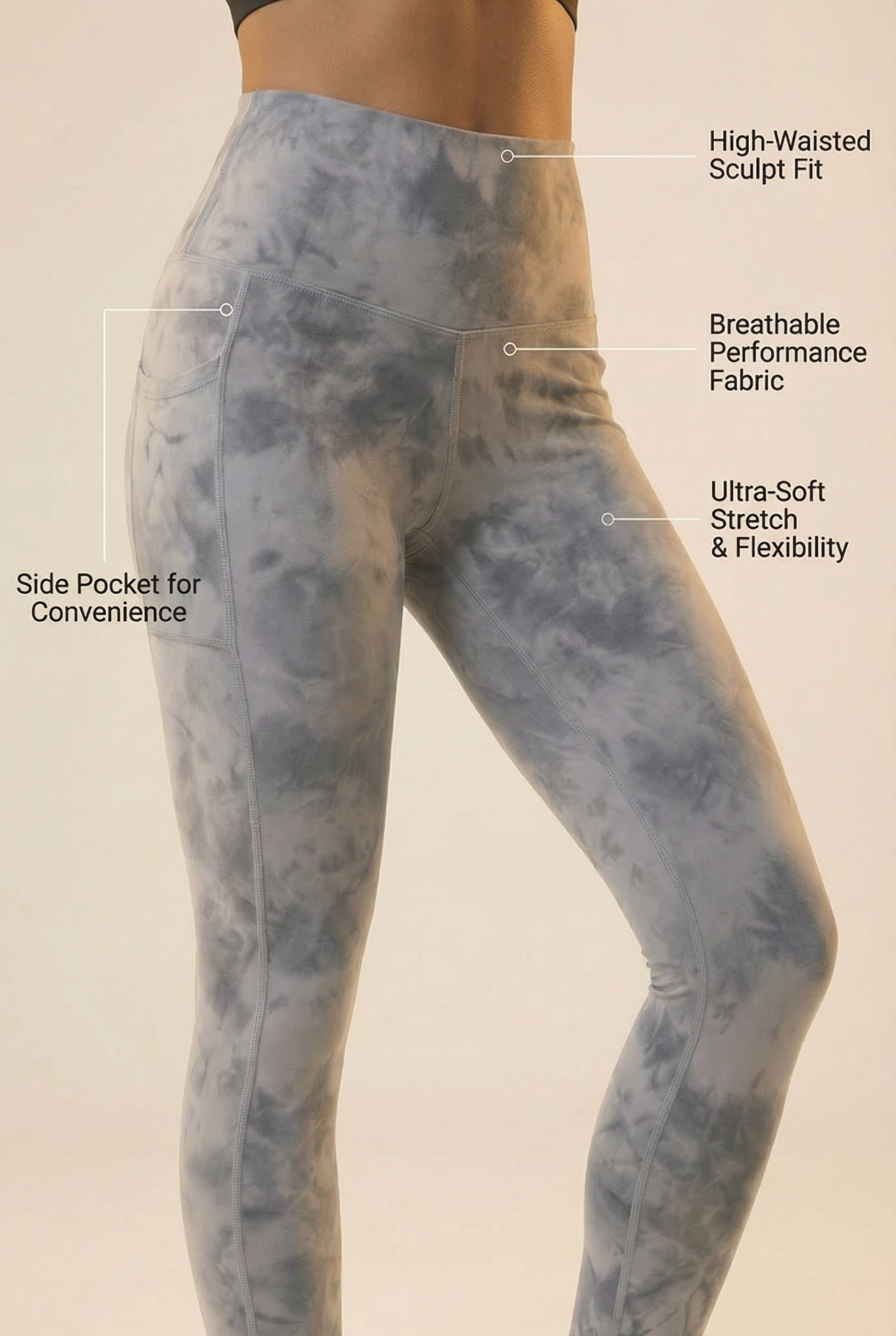 Tie-Dye Lift Pocket High-Waist Legging